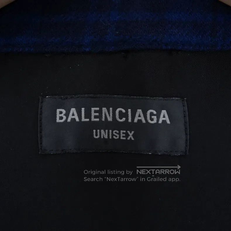 Balenciaga Balenciaga Flannel checkered embroidered hem destroyed jac Size US L / EU 52-54 / 3 - 4 Thumbnail