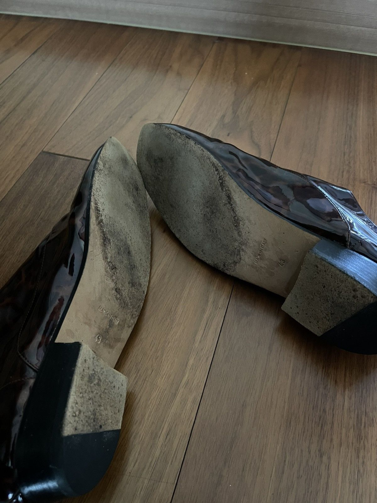 Saint Laurent Paris Saint Laurent ss20 leopard patent derby Size US 10 / EU 43 - 5 Thumbnail