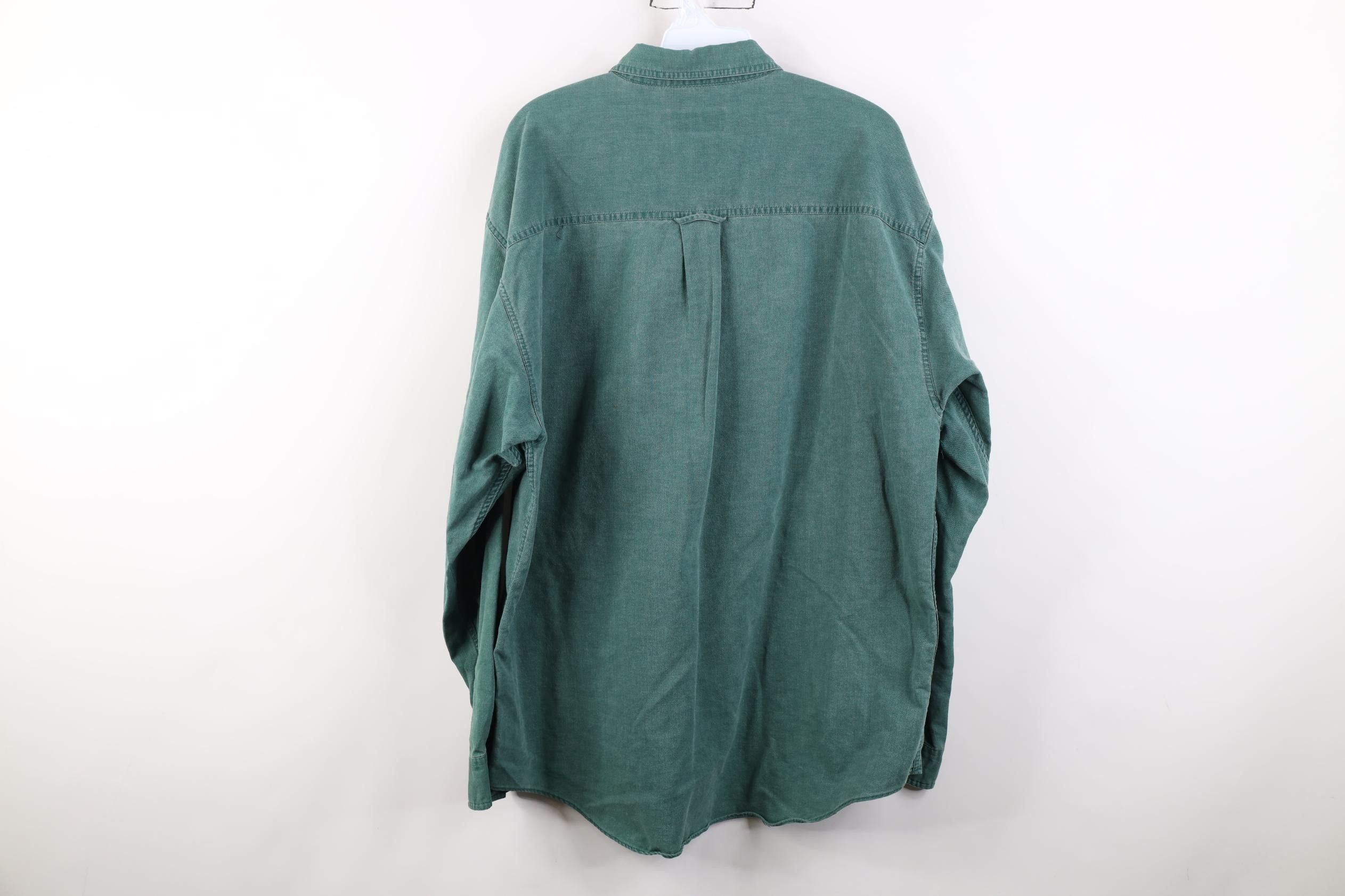 Eddie Bauer Vintage 90s Eddie Bauer Collared Button Down Shirt Green Size US XL / EU 56 / 4 - 11 Thumbnail