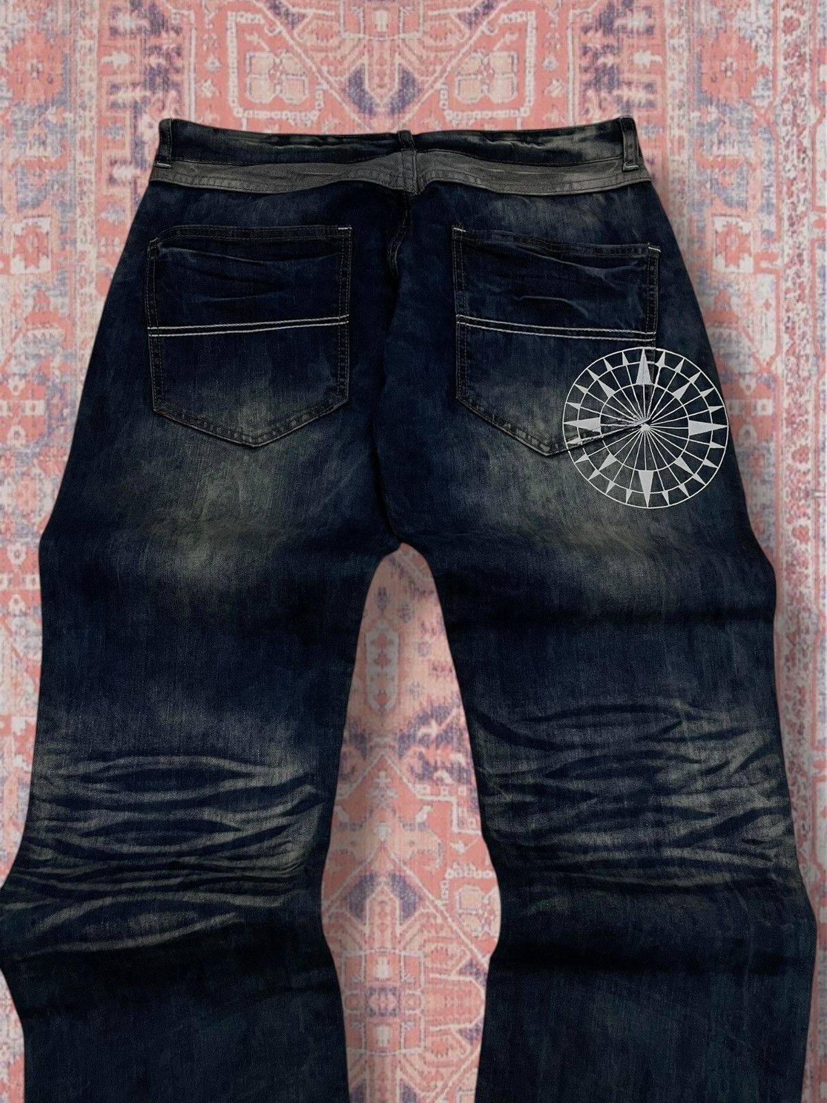 Beauty Beast Vintage 1990s Designer Japan Tradition Queen Of Storm Denim Size US 32 / EU 48 - 12 Thumbnail