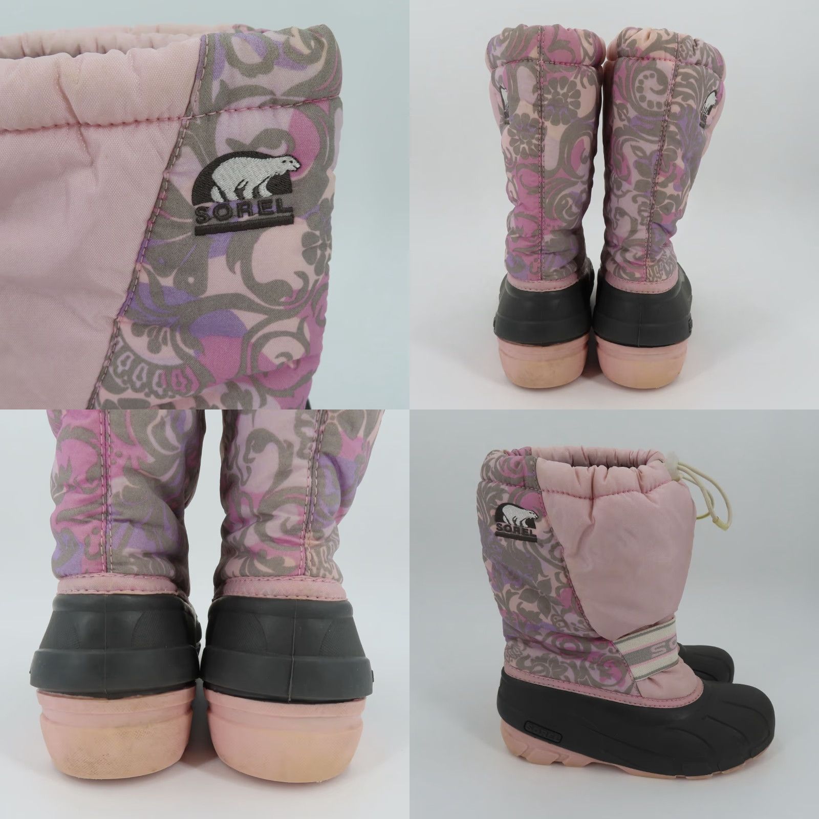 SOREL Sorel Boots Womens 7 Pink Floral Flower Felt Lined Winter Snow Cub NY1799-636 Shoes Mens? Size US 7 / IT 37 - 8 Thumbnail