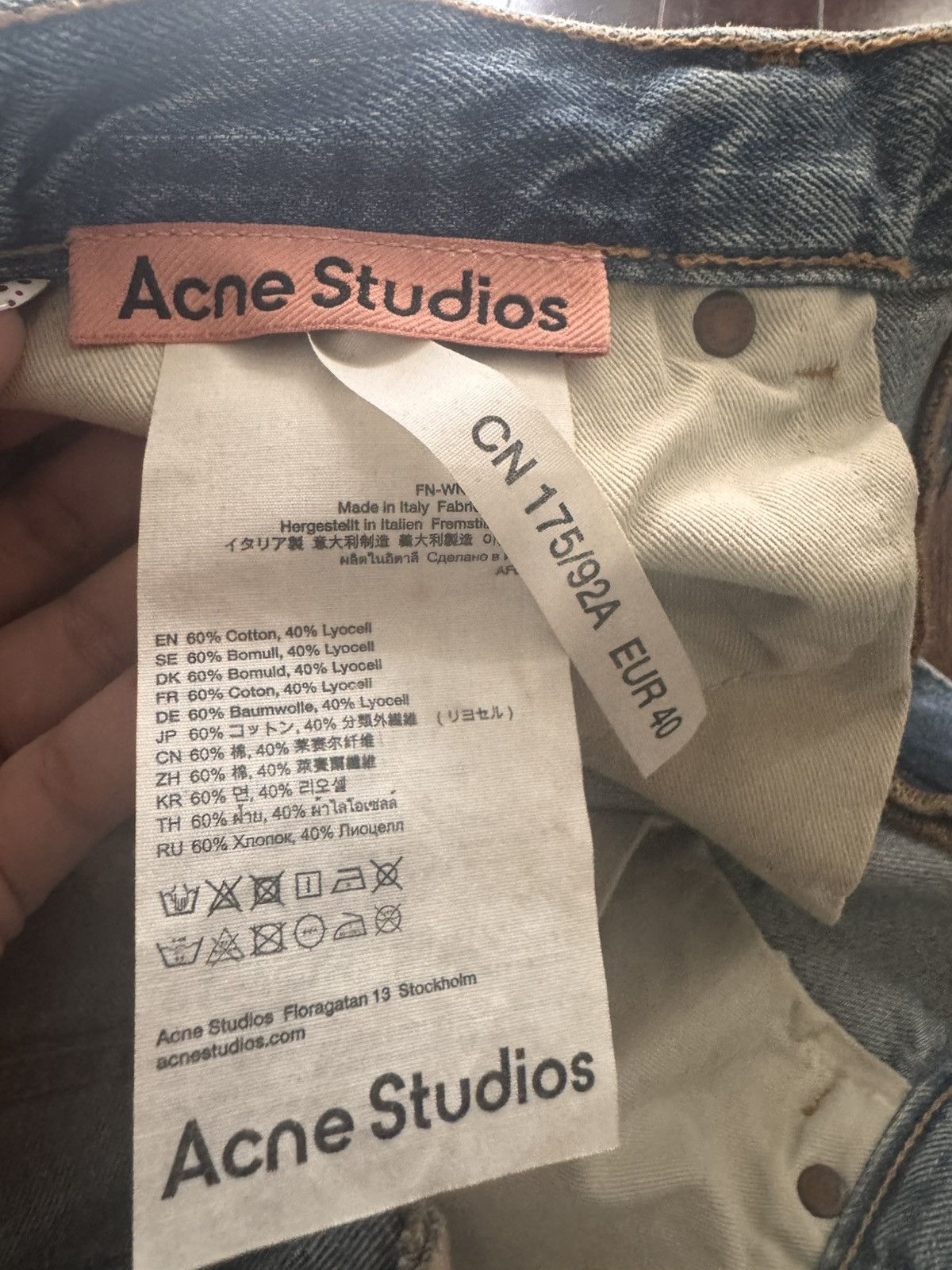 Acne Studios Acne studios Blue Paint Splatter Denim Maxi skirt Size 30" / US 8 / IT 44 - 3 Thumbnail