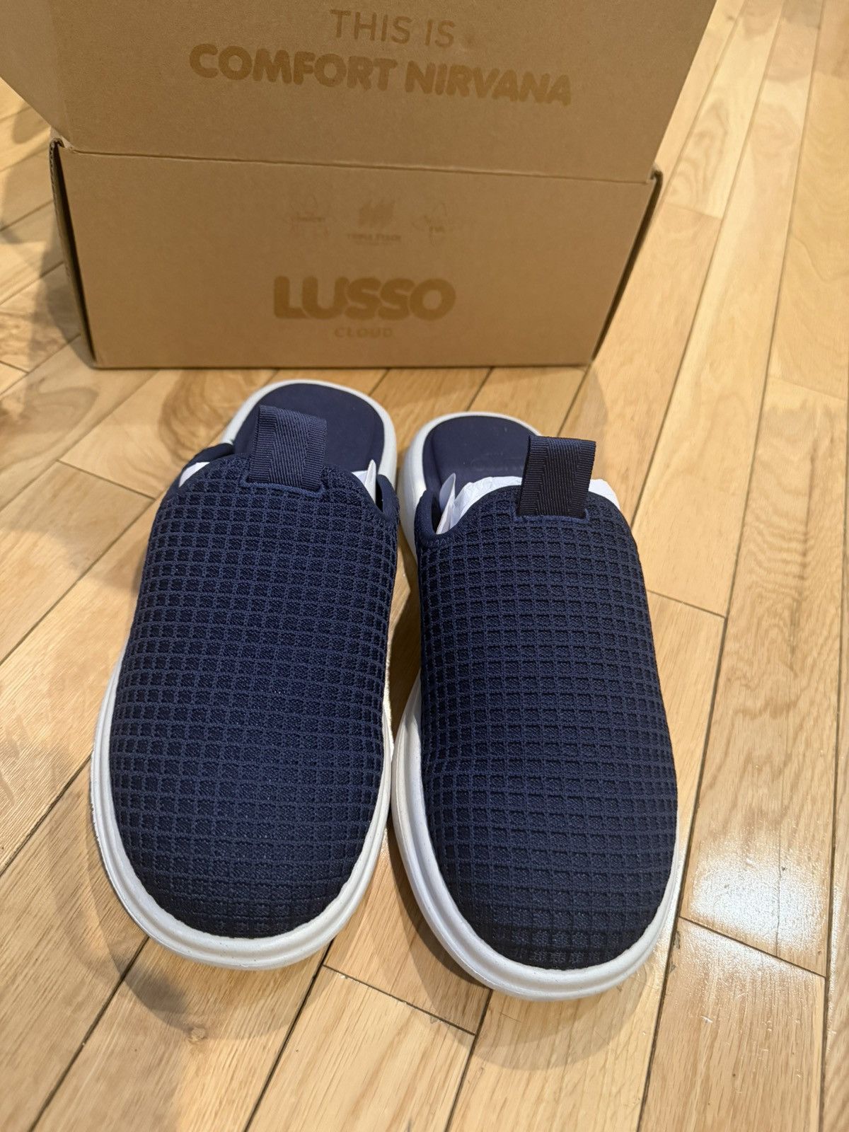 Lusso Cloud Pelli Slippers Indigo Waffle