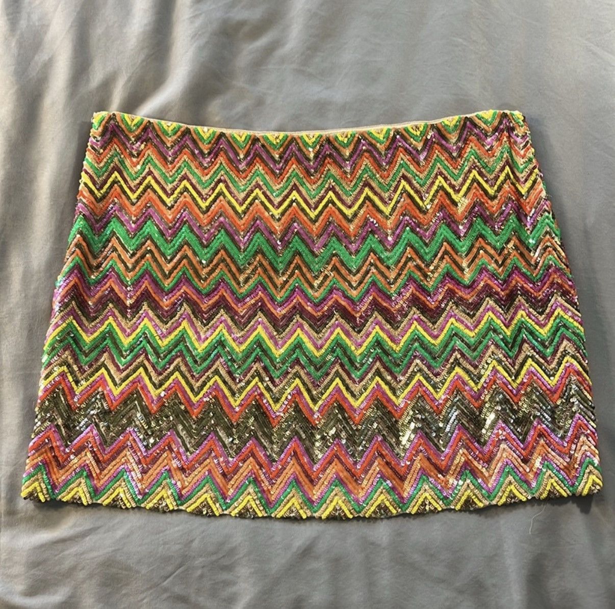 Haute Hippie Haute Hippie Multicolored Chevron Mini Skirt Size Medium Size 30" / US 8 / IT 44 - 5 Thumbnail