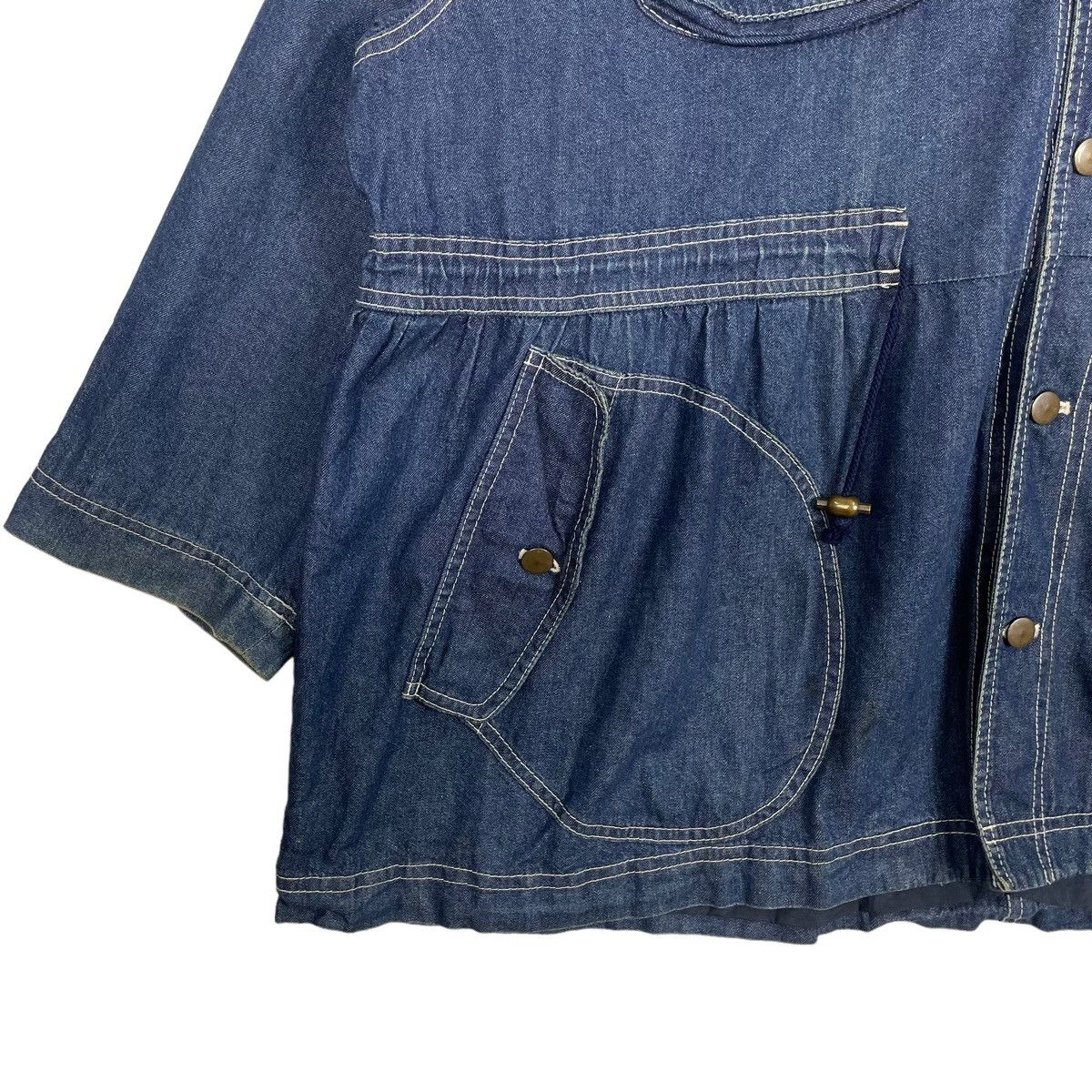 Hai Sporting Gear × Issey Miyake 💥80s HAI SPORTING GEAR DENIM WORKER CHORE JACKET Size US XL / EU 56 / 4 - 4 Thumbnail