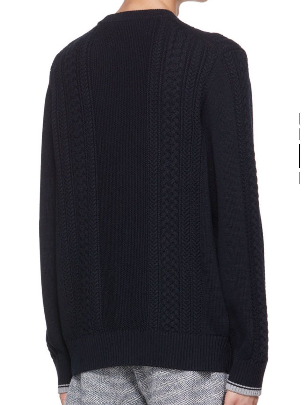 Vince Navy Cable Sweater Size US L / EU 52-54 / 3 - 3 Thumbnail