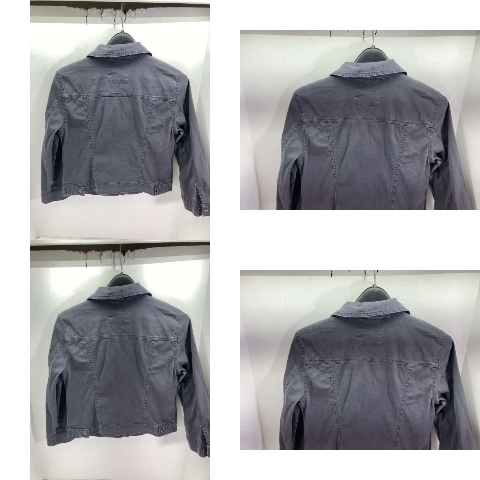 Loft Loft ANN Taylor Denim Jacket Womens Small Gray Button Front Long Sleeve Outdoor Shirt Women Gray Jacket Size S / US 4 / IT 40 - 8 Thumbnail