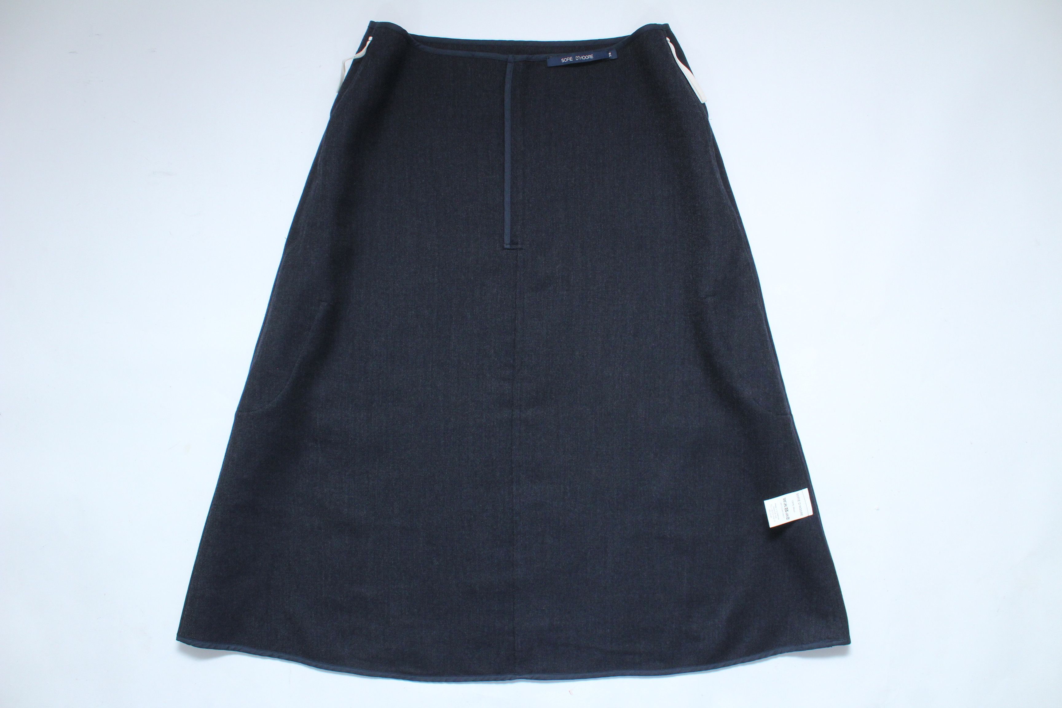 SOFIE D'HOORE Sofie D'Hoore 100% Wool Panel Midi Skirt Ink Blue Size 38 Size 26" / US 2 / IT 38 - 9 Thumbnail