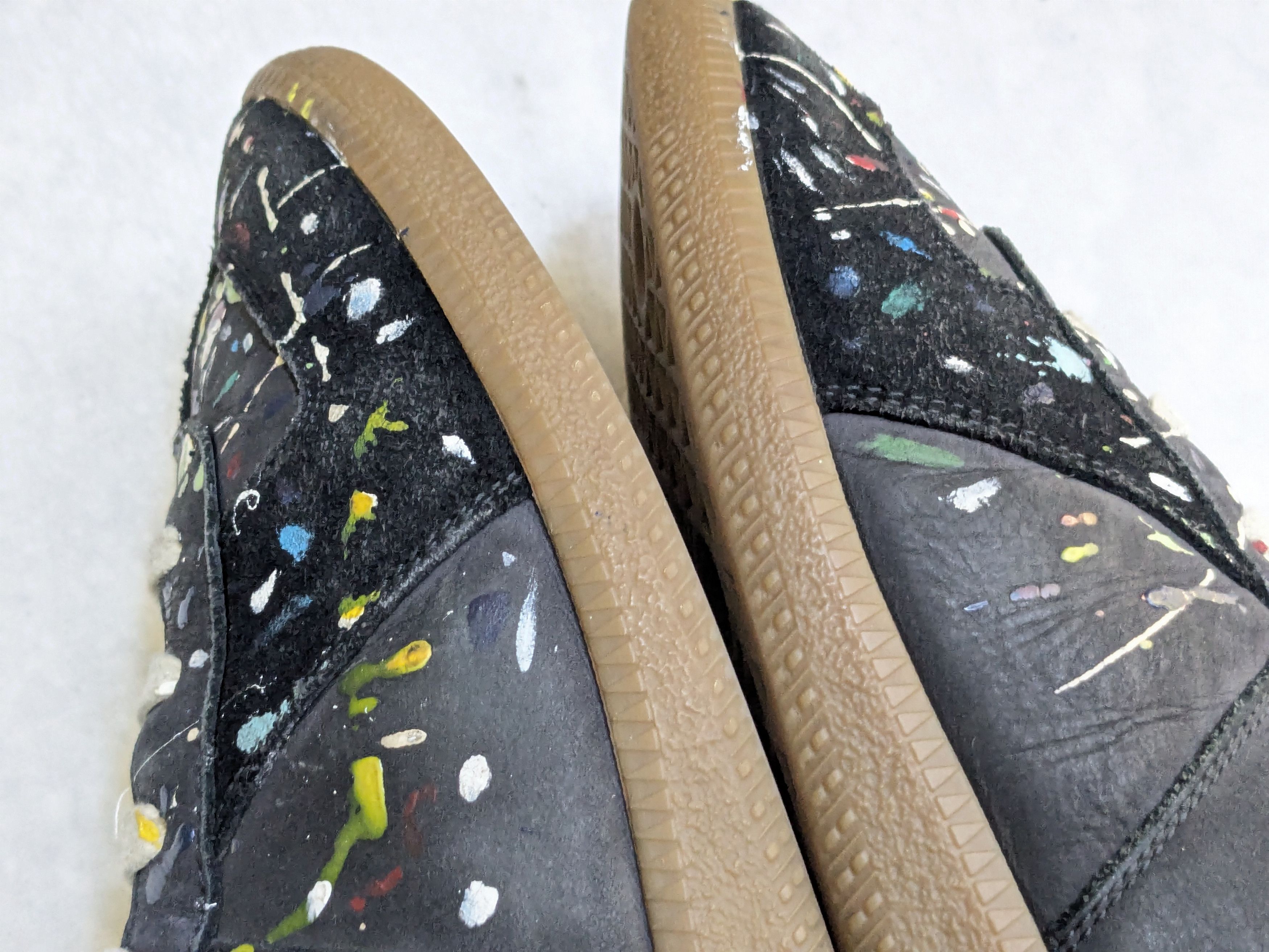 Maison Margiela Maison Margiela Replica Black Paint Splatter 11 44 Gum Low Size US 11 / EU 44 - 6 Thumbnail