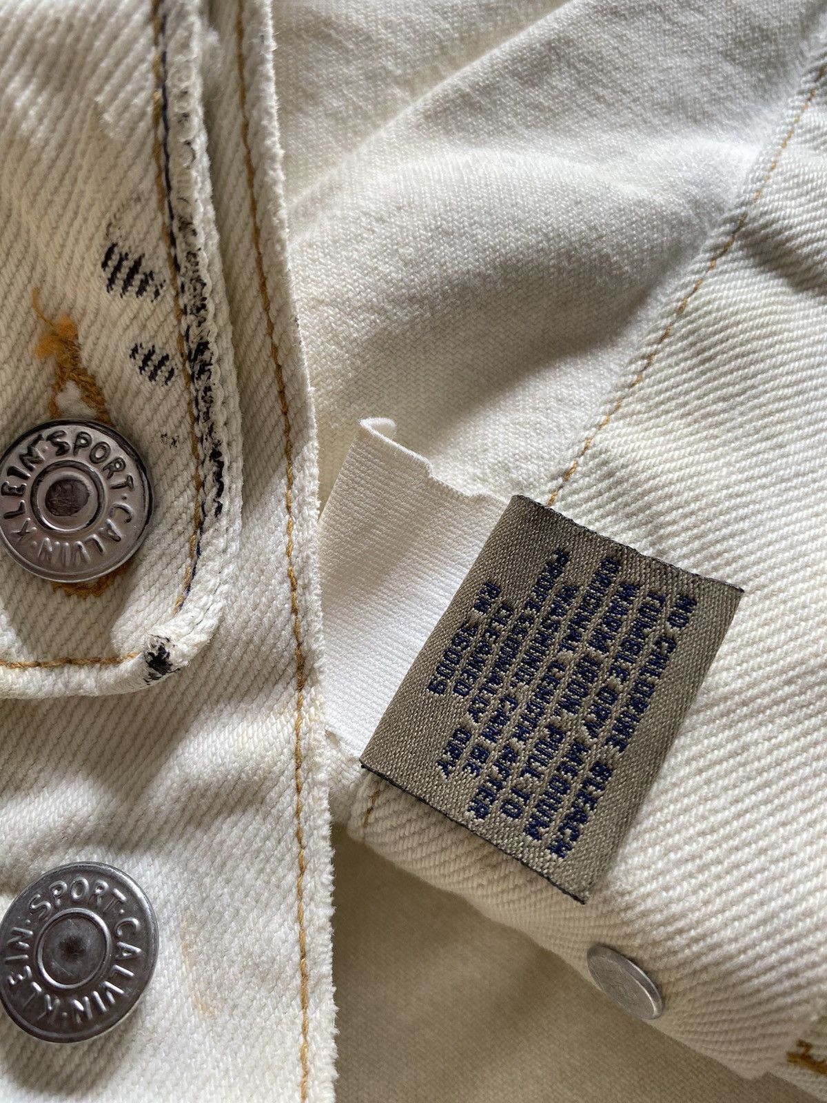 Calvin Klein 90s Calvin Klein Sports striped custom Denim jacket Size US M / EU 48-50 / 2 - 10 Thumbnail