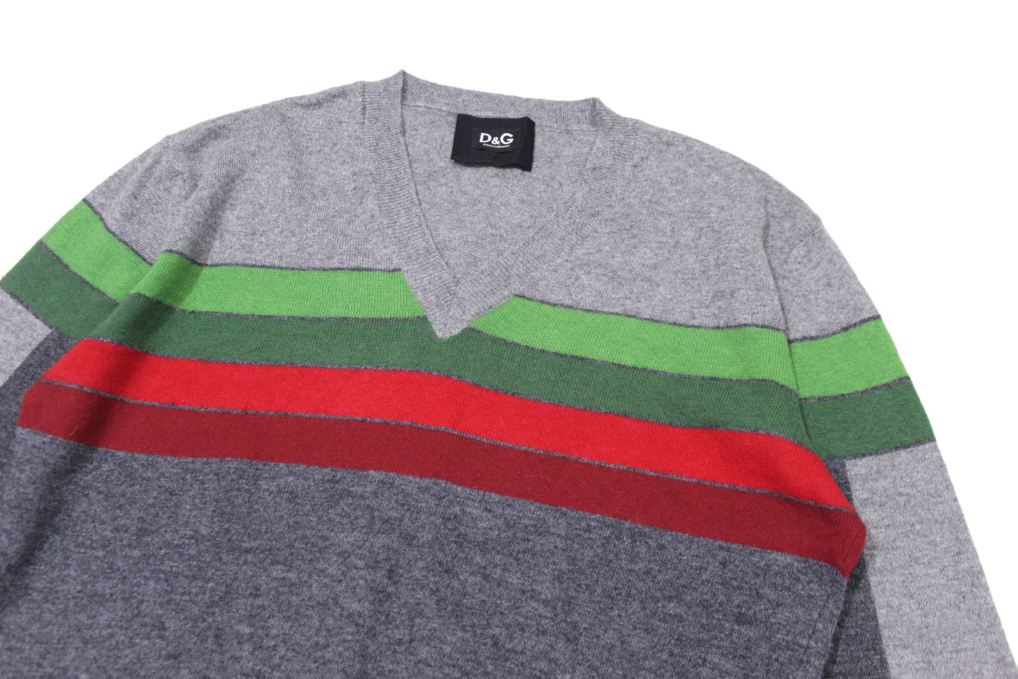 Dolce & Gabbana Striped Wool Sweater Size US L / EU 52-54 / 3 - 3 Thumbnail