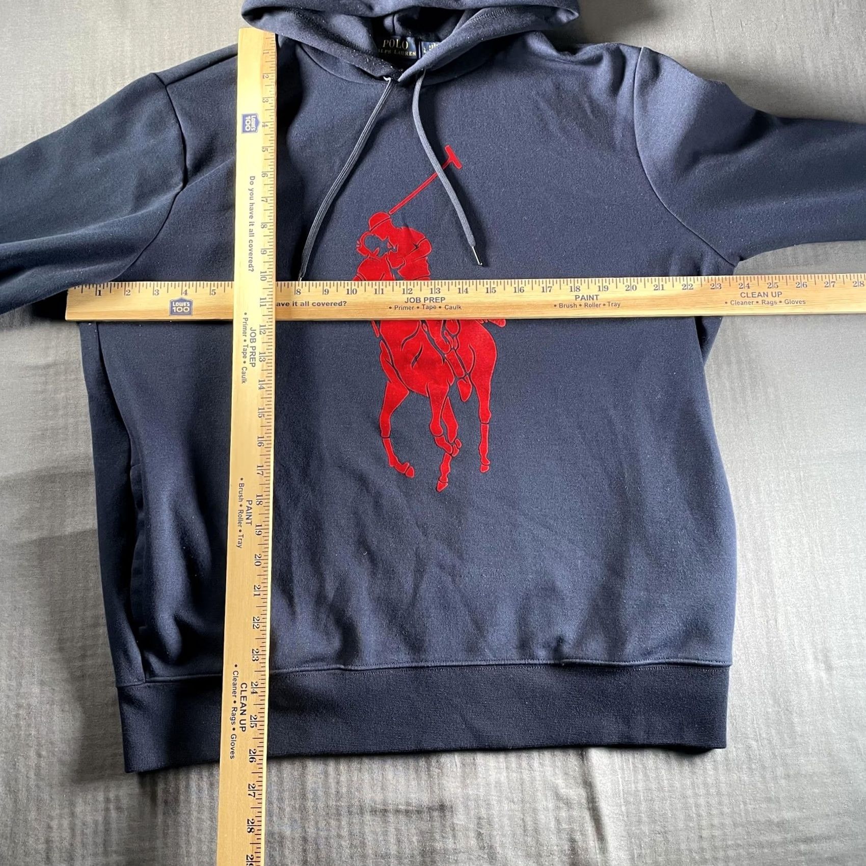Polo Ralph Lauren Polo Ralph Lauren Hoodie Mens Large Blue Big Pony Logo Pullover Sweatshirt Size US L / EU 52-54 / 3 - 5 Thumbnail