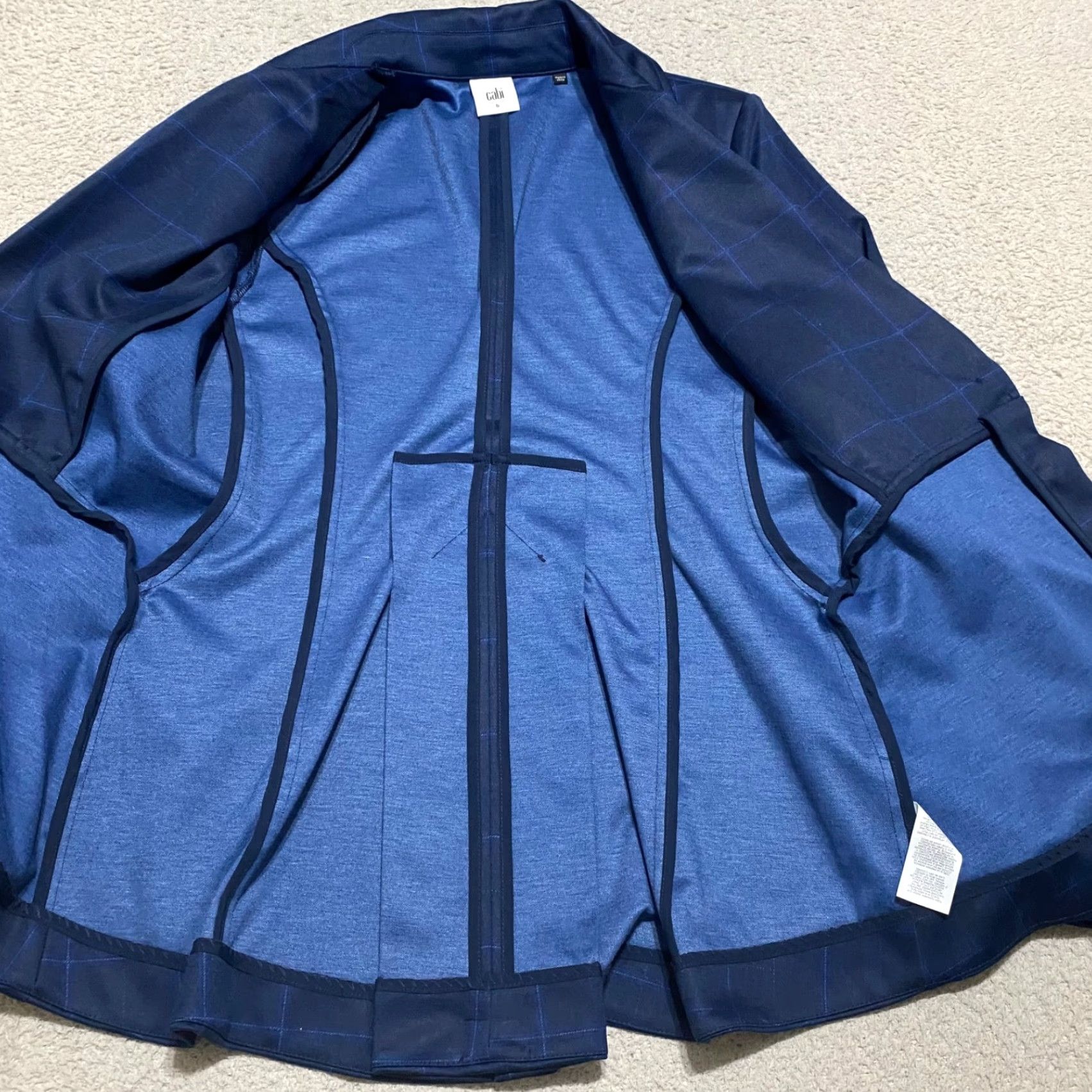 Vintage CAbi Womens Blazer 6 Blue Plaid Windowpane 1 Button Lightweight Size M / US 6-8 / IT 42-44 - 7 Thumbnail