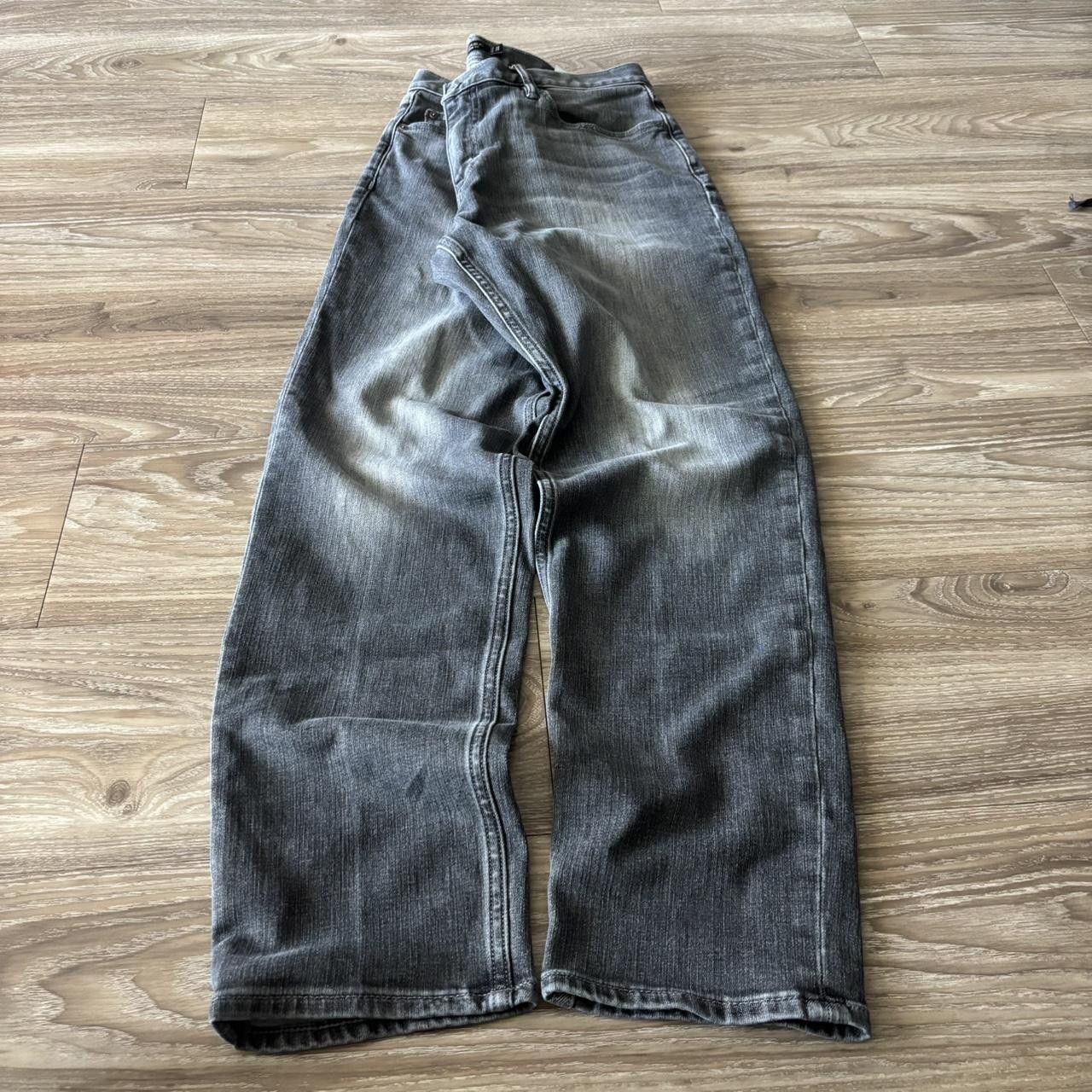 Japanese Brand Crazy Vintage Y2K/2000s Grunge Faded Black Denim Jeans! 33x32 Size US 33 - 3 Thumbnail