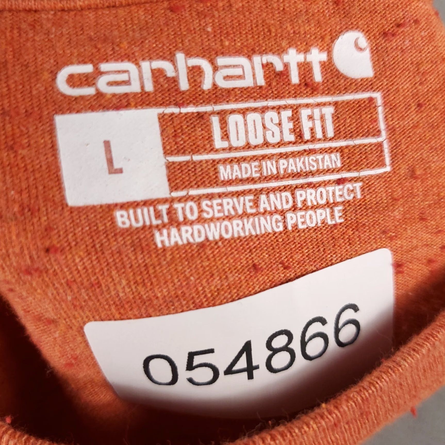 Carhartt VINTAGE Carhartt T-Shirt Mens Size Large Cotton Short Sleeve Crew Neck Orange Casual Pockets All Seasons Size US L / EU 52-54 / 3 - 6 Thumbnail