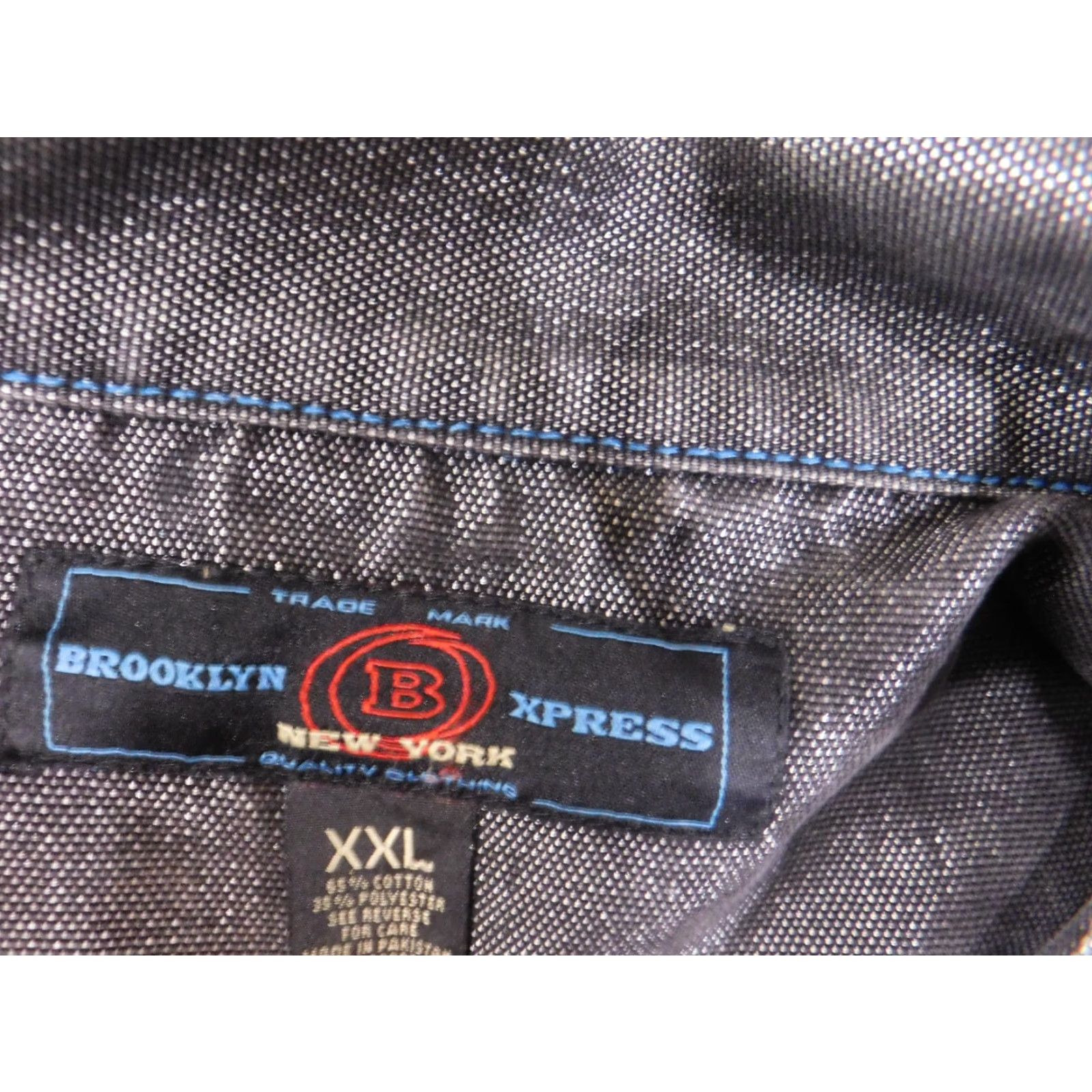 Express BROOKLYN XPRESS Jacket Mens 2XL Bomber Denim Black Vintage Army Casual Pockets Classic Cotton Lining Mid-Length Representation: Atom Size US XXL / EU 58 / 5 - 6 Thumbnail