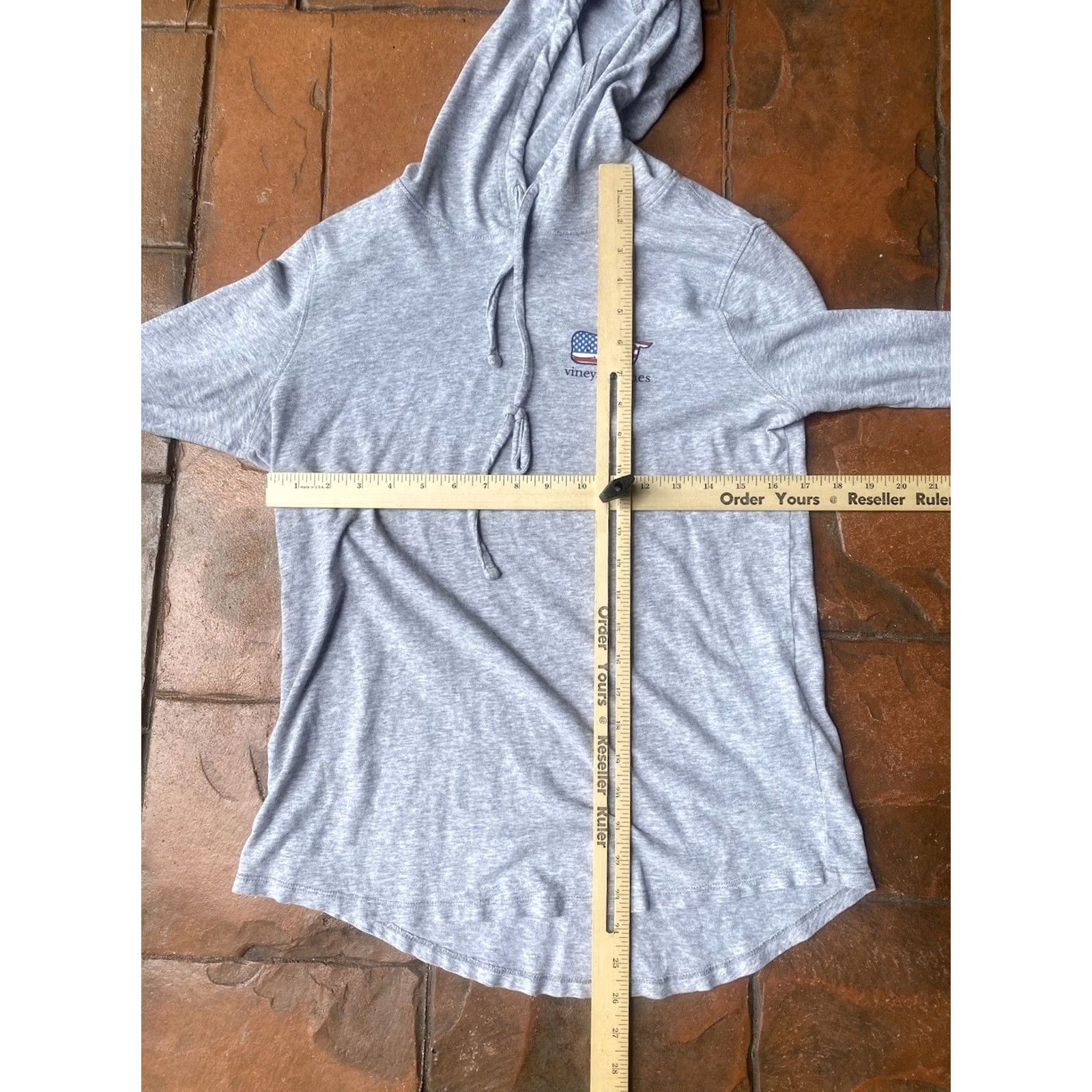 Vineyard Vines Vineyard Vines Shirt Mens XS Gray Hooded Lightweight American Flag Whale Size US XS / EU 42 / 0 - 7 Thumbnail