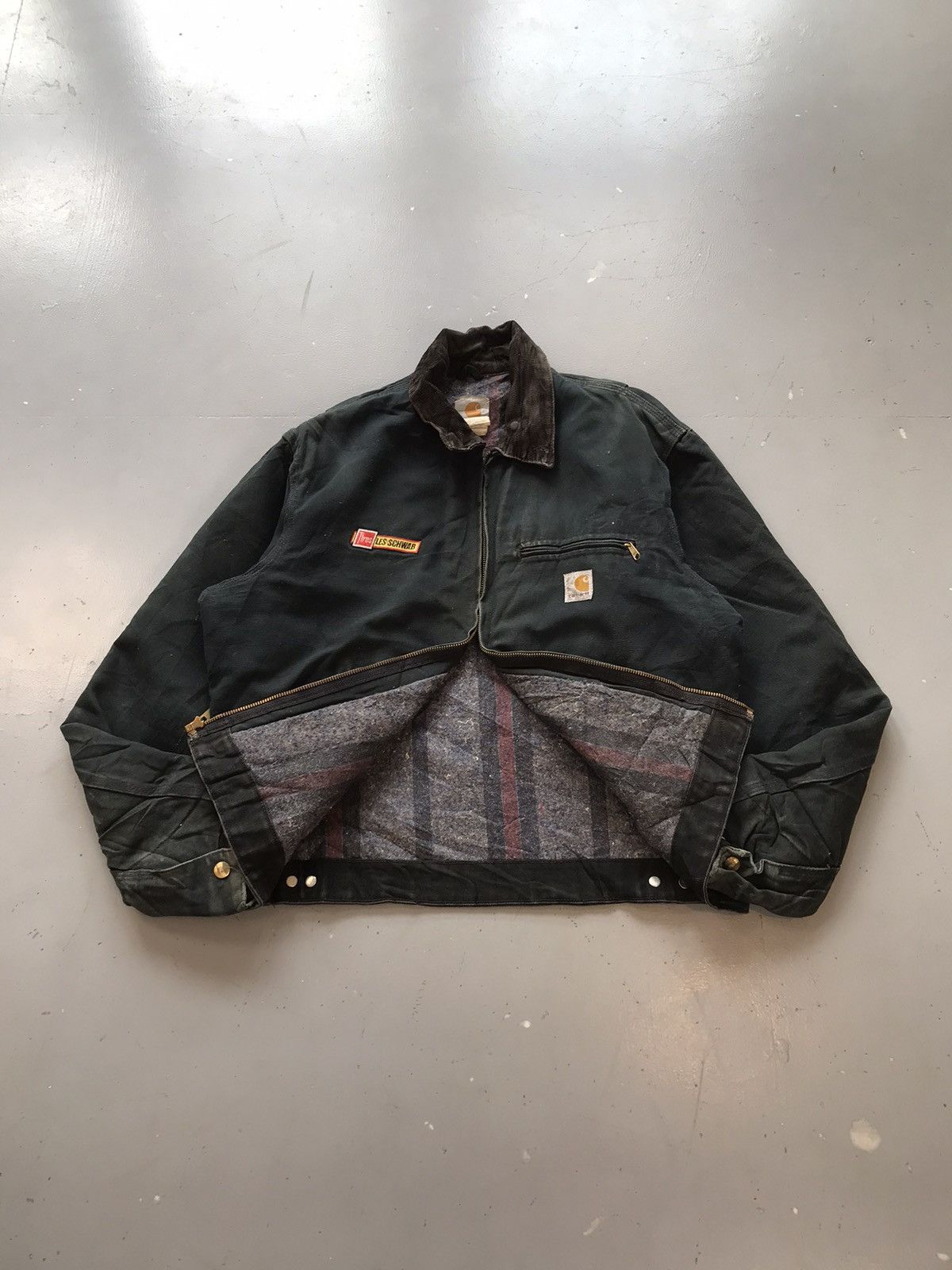 Vintage Carhartt J01 BLK Detroit blanket line jacket