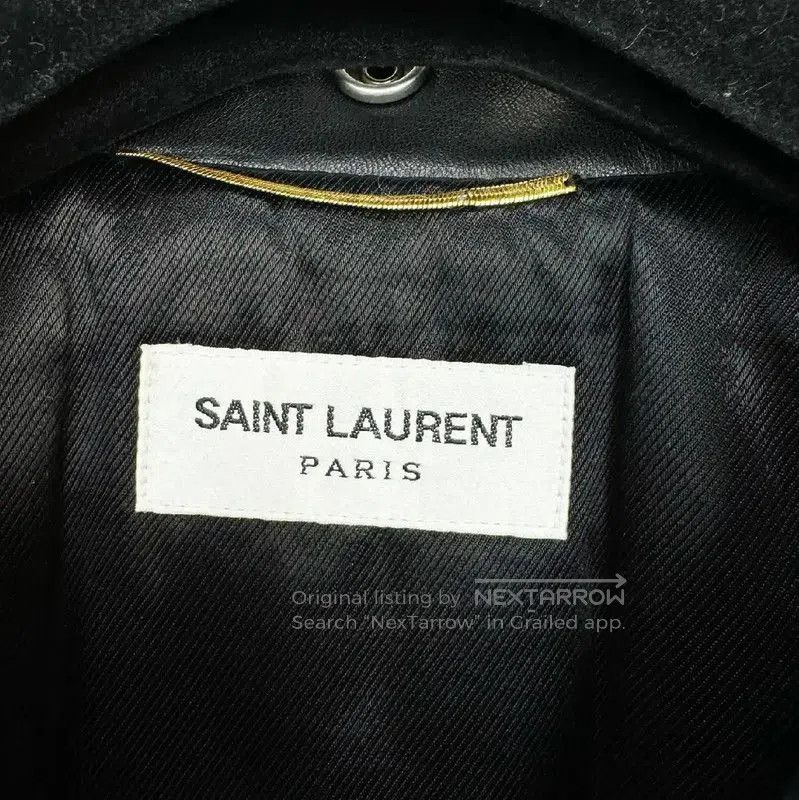 Yves Saint Laurent YSL Black Leather Women's Jacket Size S . Size S / US 4 / IT 40 - 3 Thumbnail