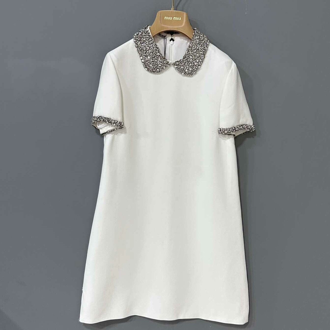 Miu Miu Miu Miu White Dress XS Women Size XS / US 0-2 / IT 36-38 - 1 Thumbnail