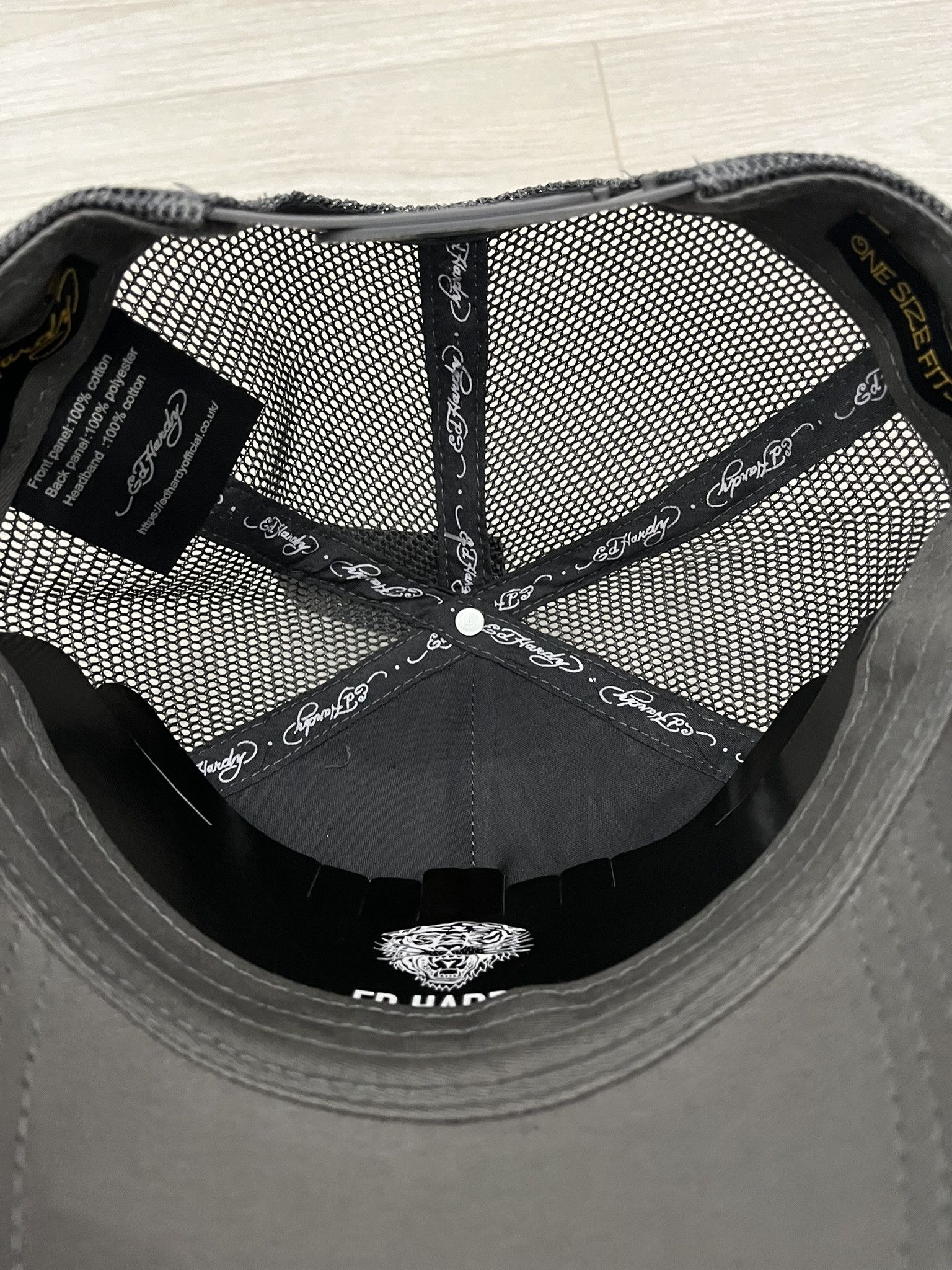 Ed Hardy Ed Hardy ed-rear twill front mesh trucker cap Size ONE SIZE - 2 Thumbnail