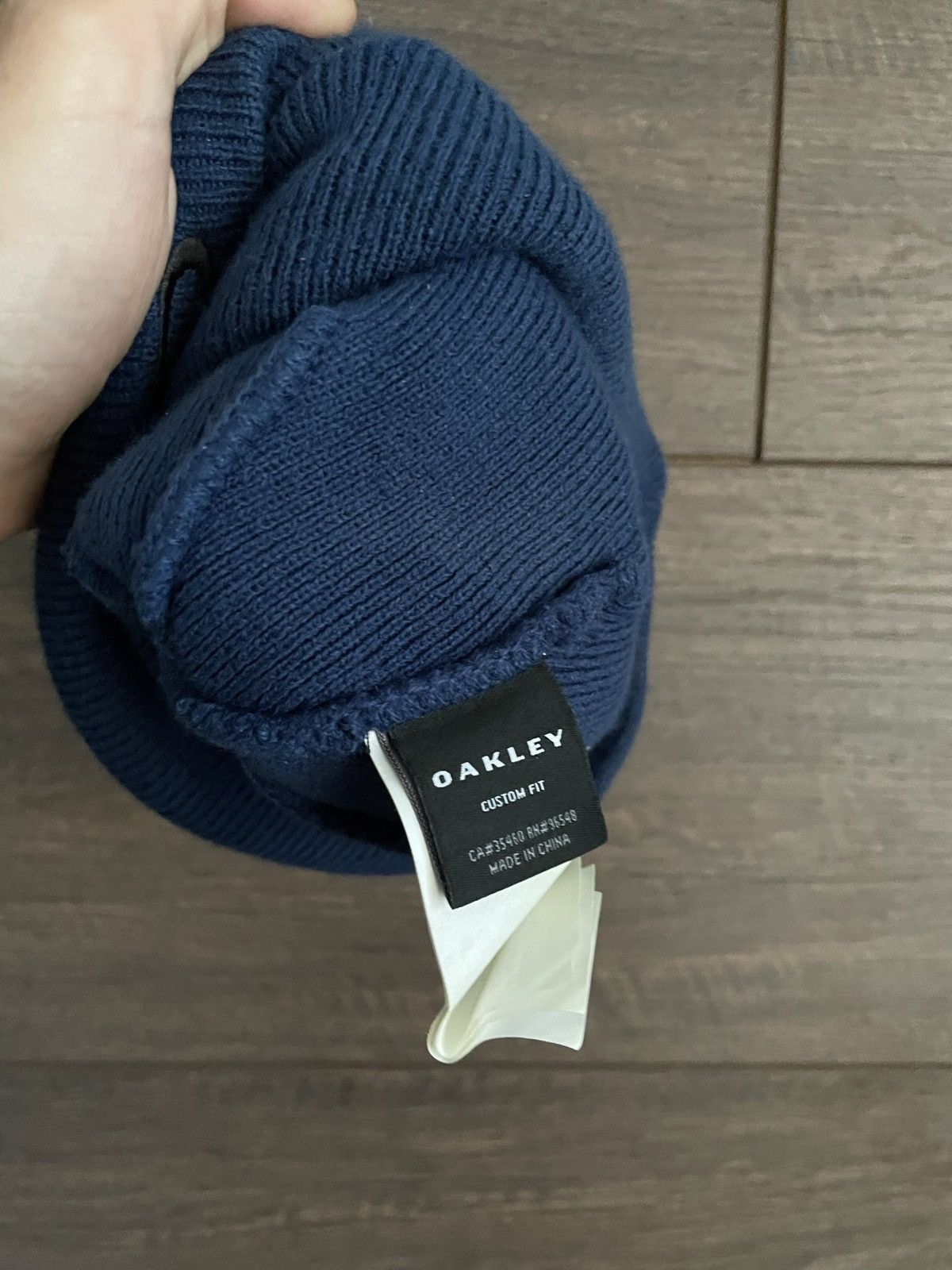 Oakley × Vintage Vintage Oakley Gorpcore Embroidered Logo Y2K Beanie Blue Hat Size ONE SIZE - 6 Thumbnail