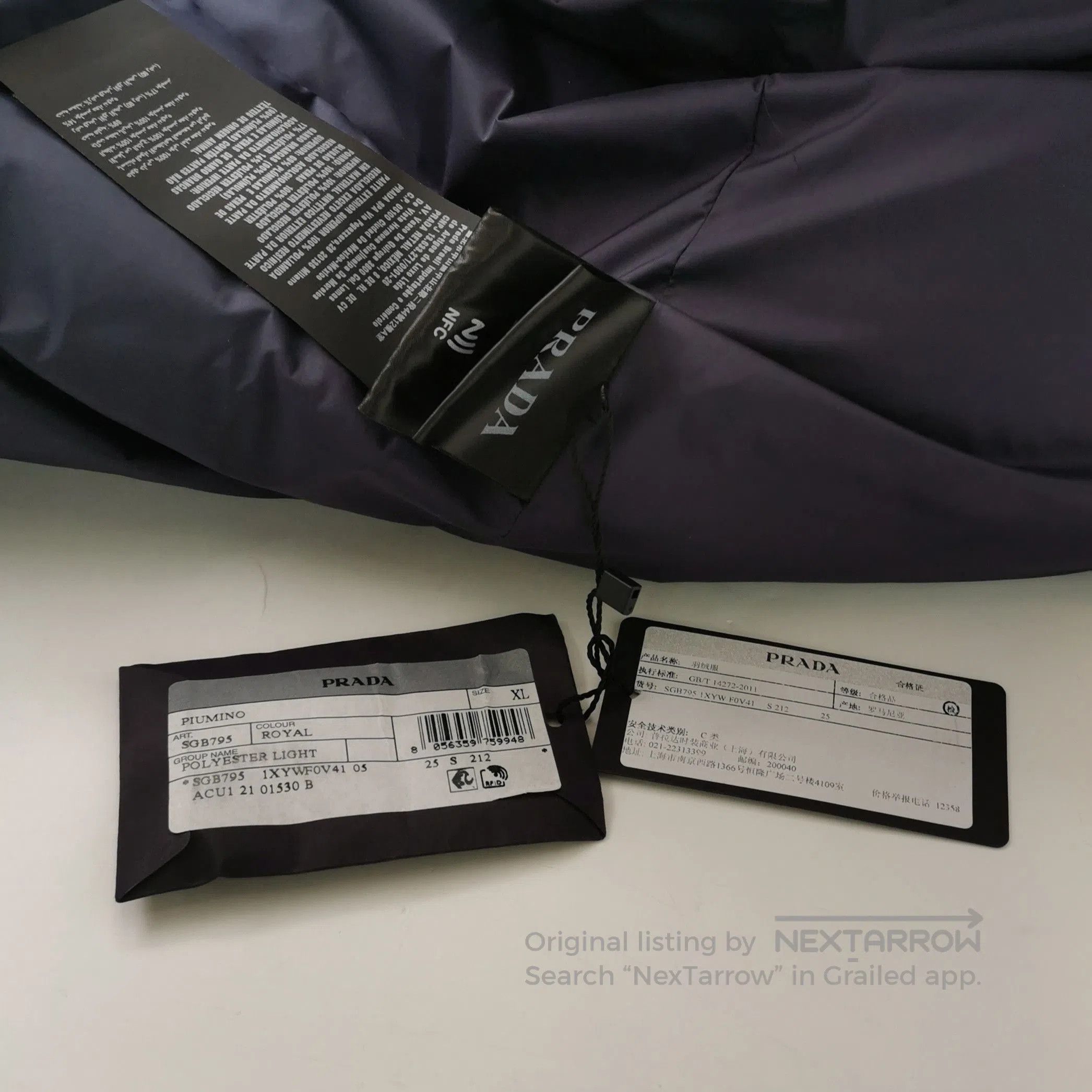 Prada Prada Color-Block Logo Long Sleeve Down Jacket . Size US XL / EU 56 / 4 - 3 Thumbnail