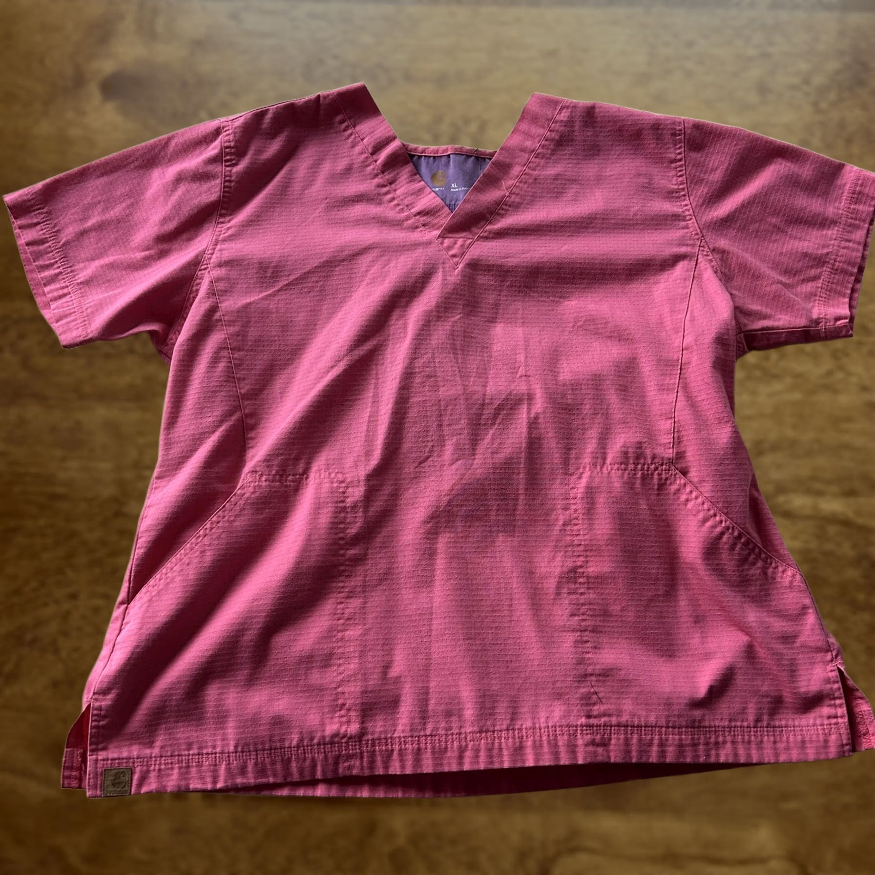 Carhartt Carhartt Scrub Top Womens XL Pink V-Neck Tunic Short Sleeve Nursing Workwear T-Shirt Size XL / US 12-14 / IT 48-50 - 1 Thumbnail