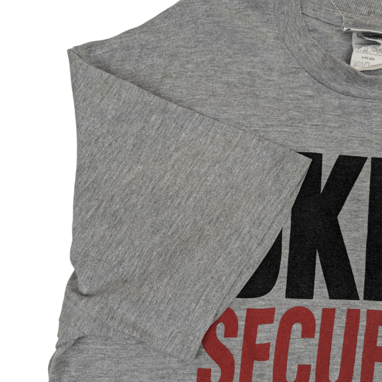 DKNY Vintage 90's DKNY Security Big Spell Out Logo T-Shirt Size US L / EU 52-54 / 3 - 6 Thumbnail