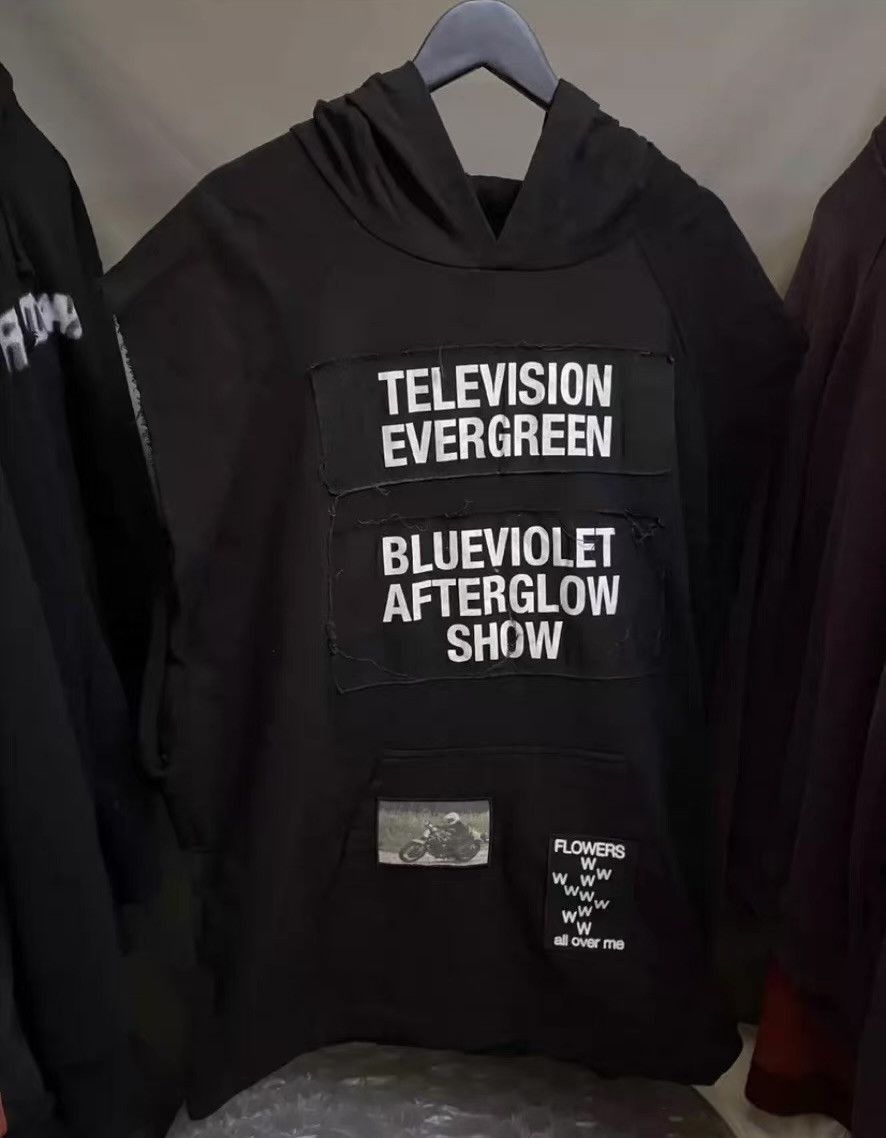 Raf Simons Black Graphic Hoodie with Text and Patch Design Size US S / EU 44-46 / 1 - 1 Thumbnail