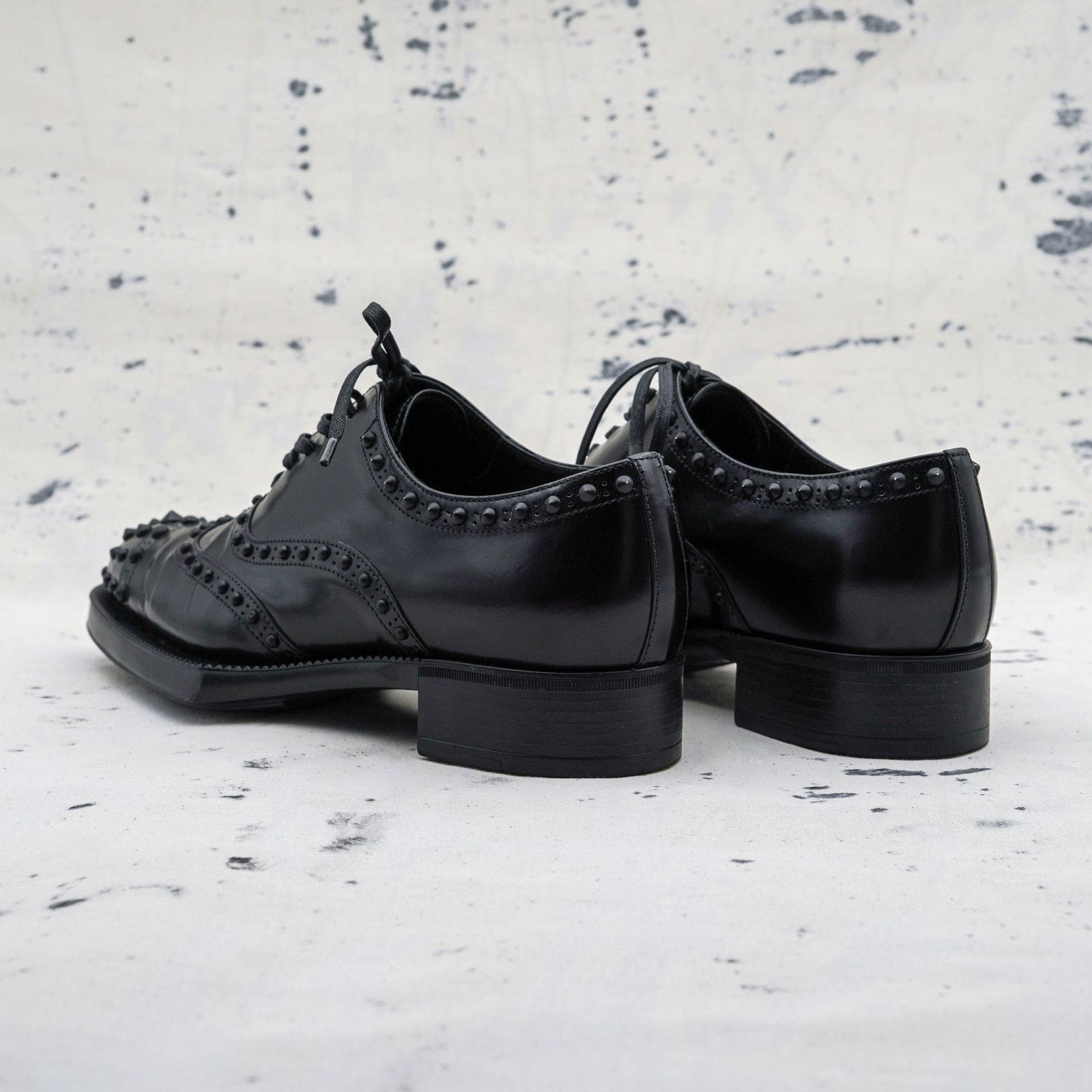 Prada Prada milano spiked brogue bold leather dress women's shoes Size US 6.5 / IT 36.5 - 4 Thumbnail