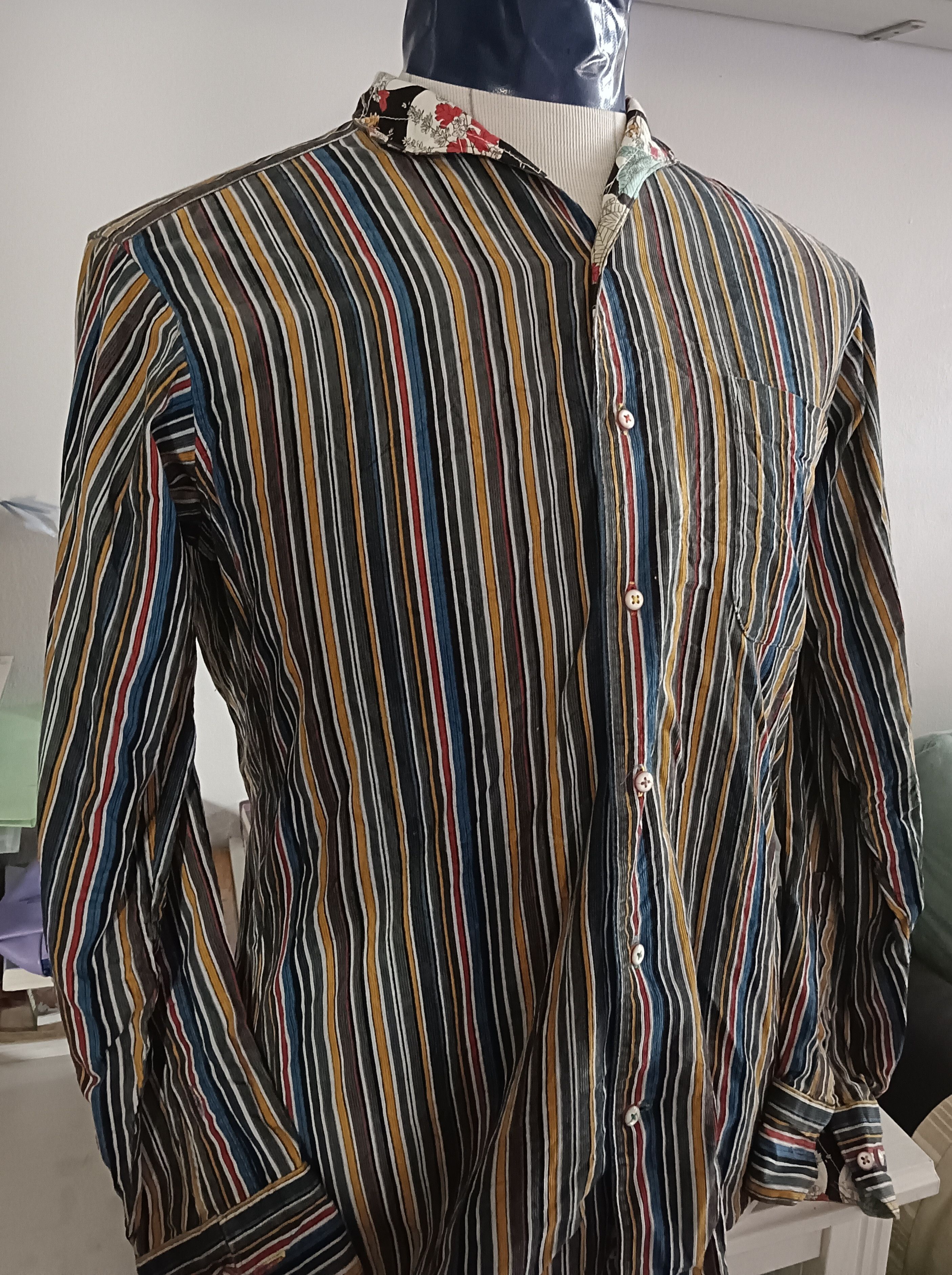 Japanese Brand LOUIS & CLERK Striped Shirt Long Sleeve M Made in Japan Size US M / EU 48-50 / 2 - 6 Thumbnail