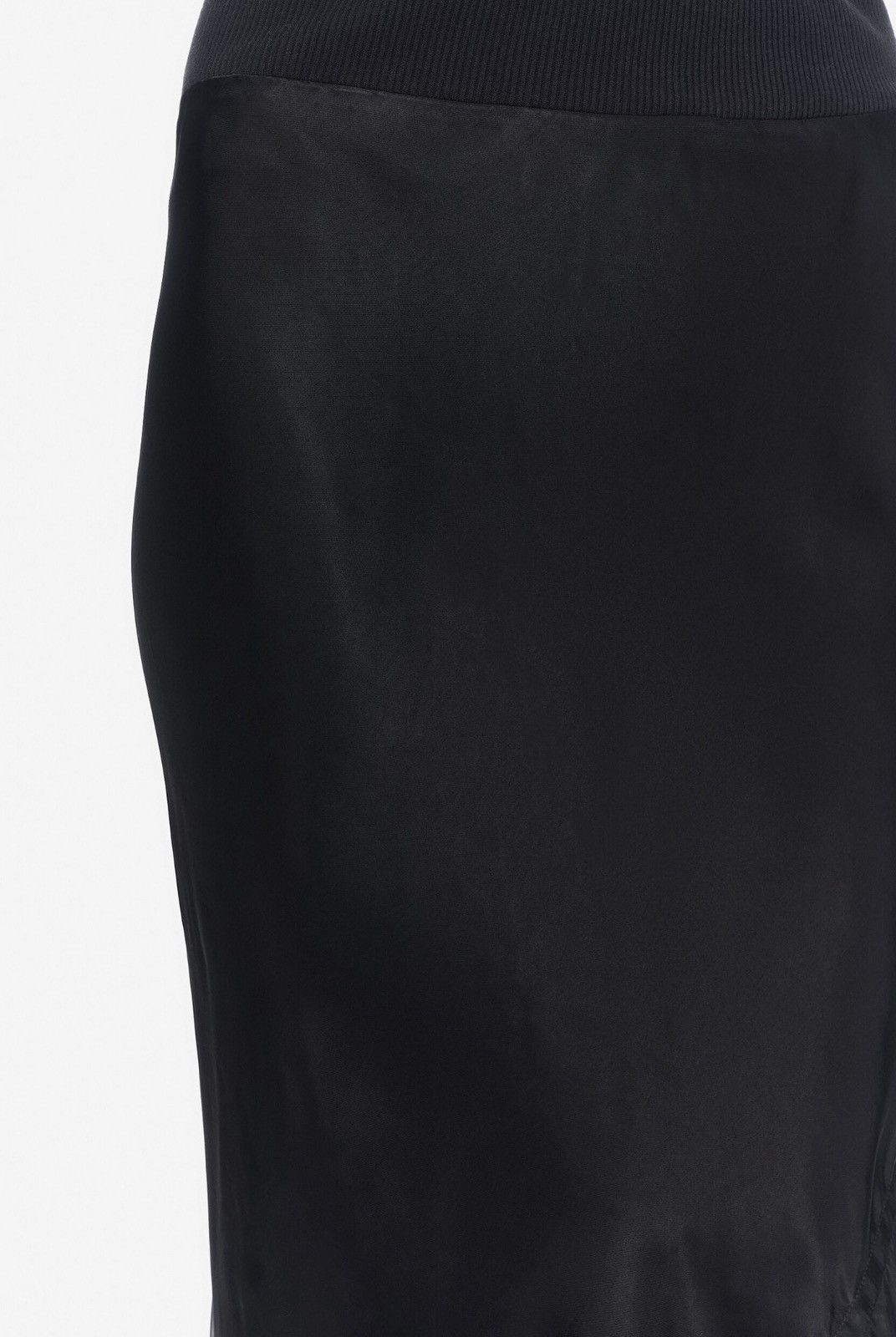 Rick Owens Last Rick Owens Black Midi Skirt in Cupro Size 30" / US 8 / IT 44 - 3 Thumbnail