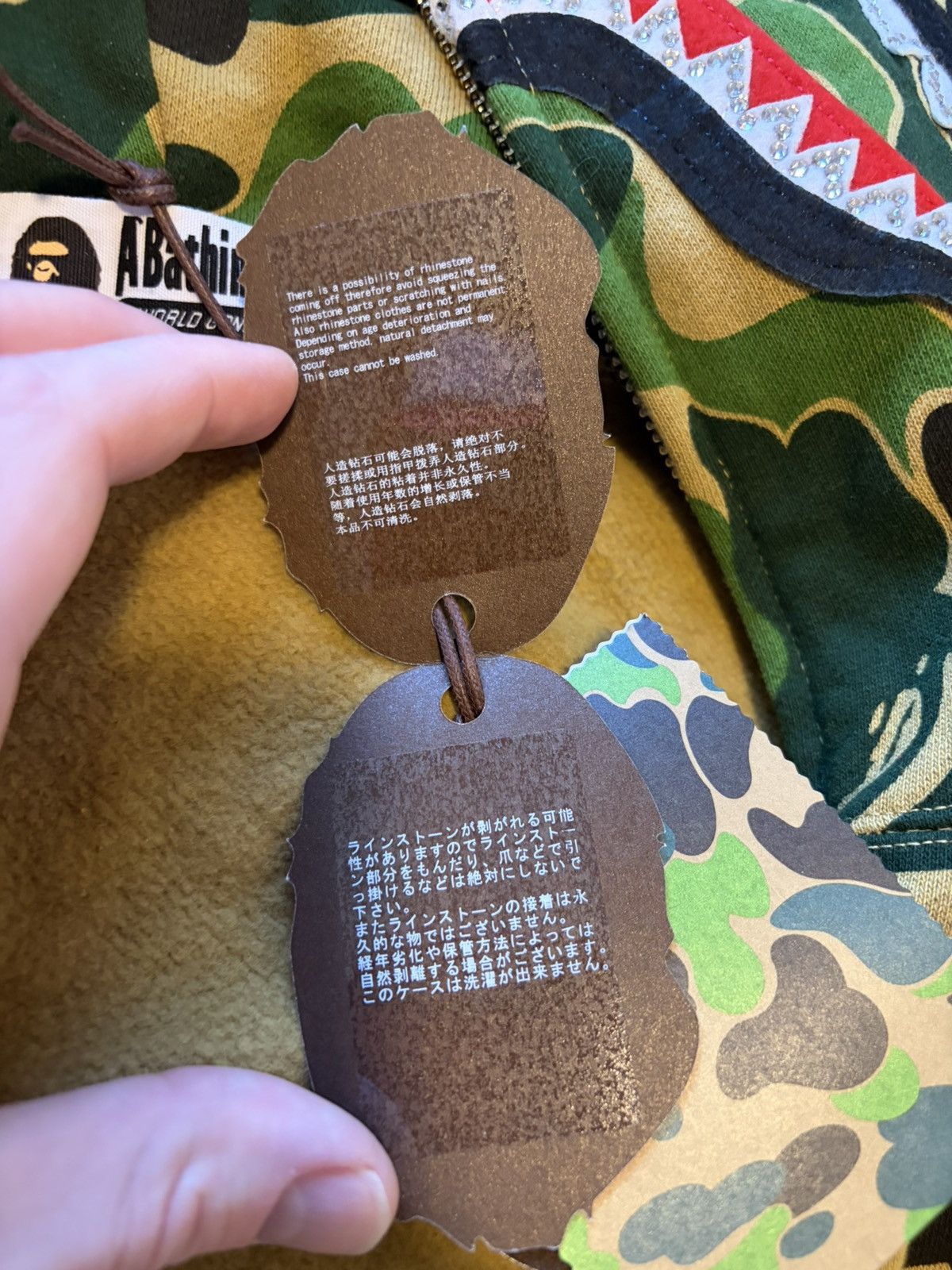 Bape Bape abc green camo crystal stone Size US L / EU 52-54 / 3 - 8 Thumbnail