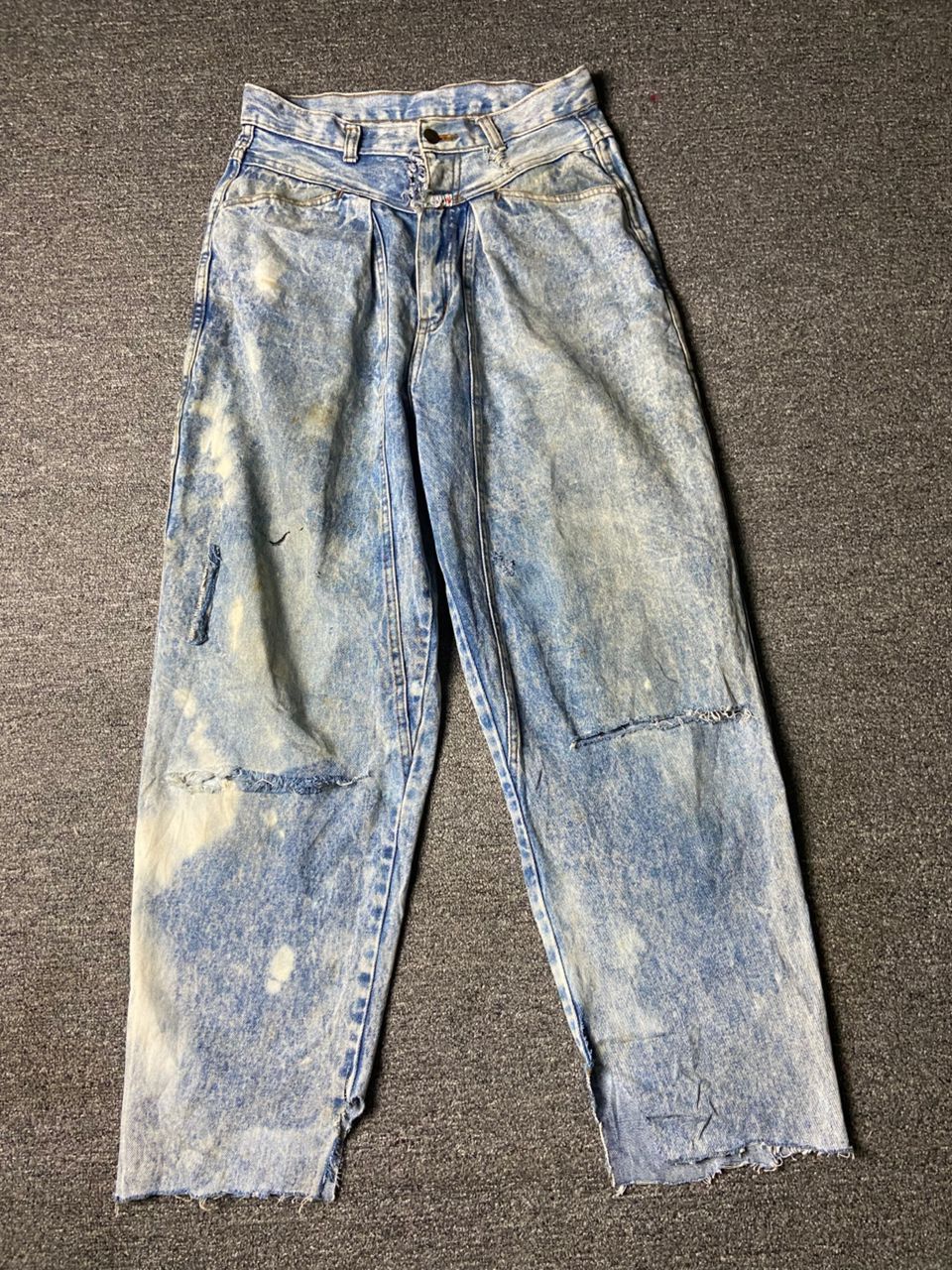 Japanese Brand AMERICAN JEANNING Acid Wash Ripped Jeans (141) Size US 28 / EU 44 - 1 Thumbnail