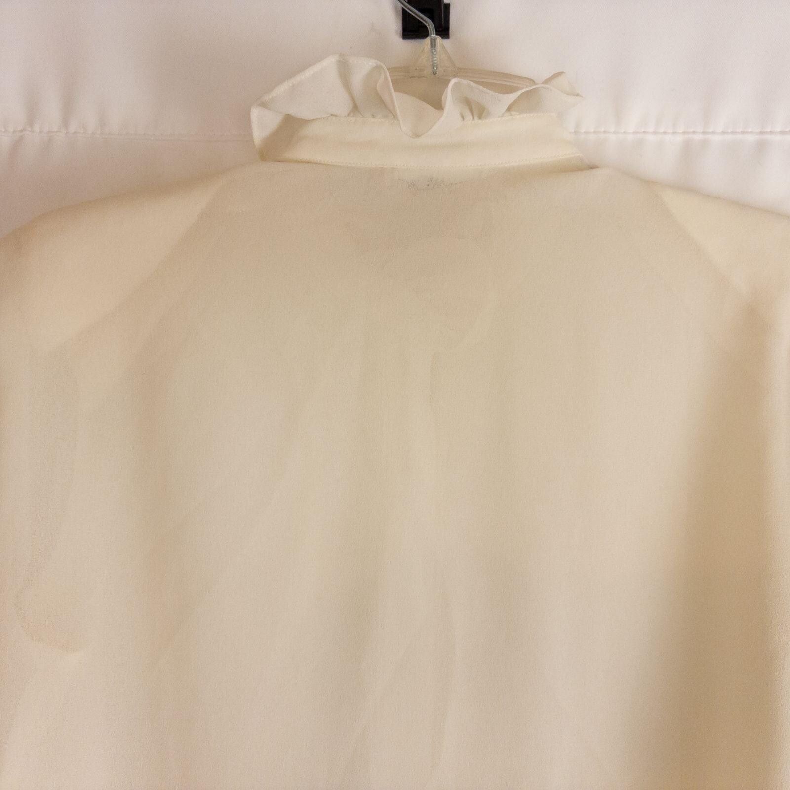 Other Lloyd Williams Vintage Ivory Solid Blouse Womens 8 Medium Size M / US 6-8 / IT 42-44 - 12 Thumbnail