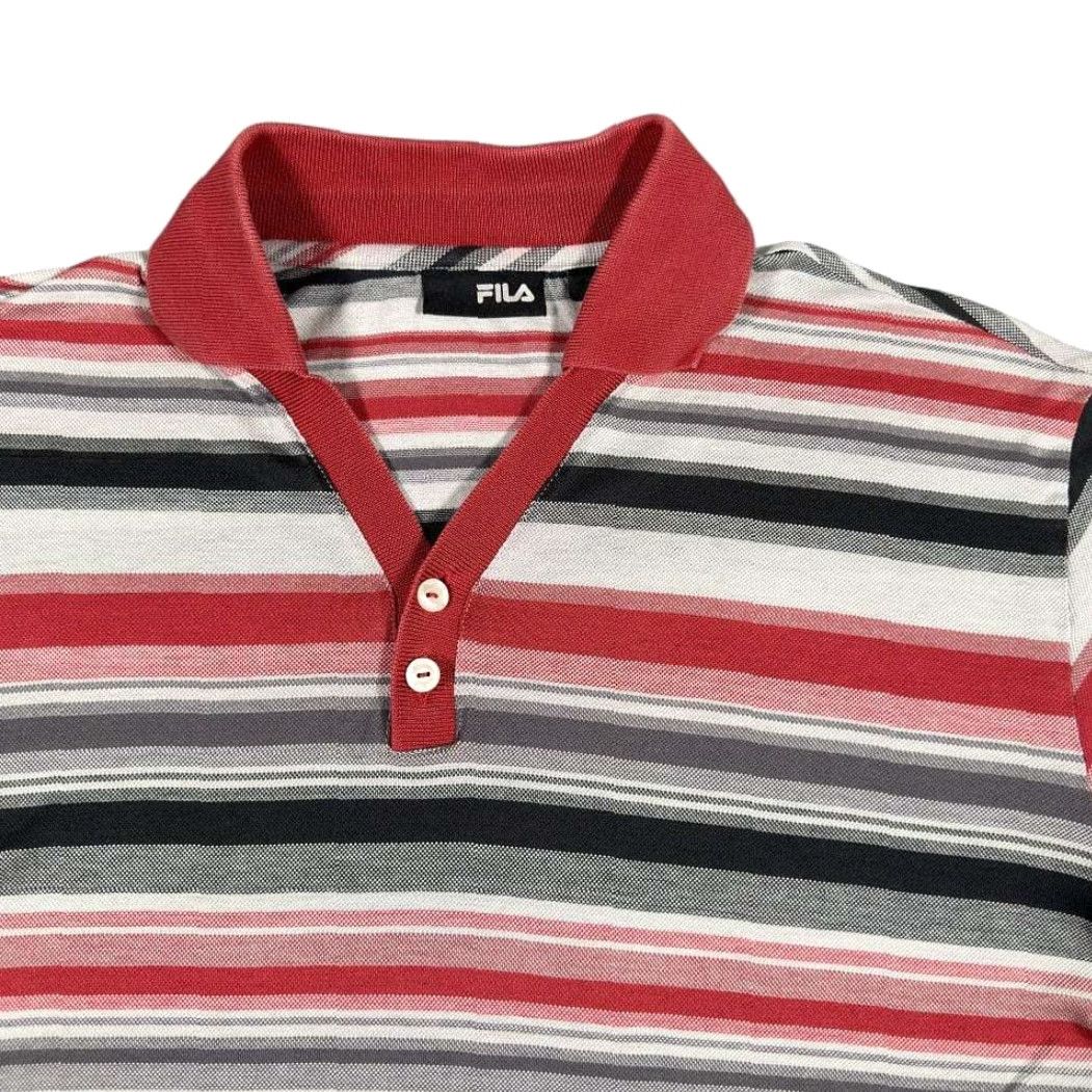 Fila VINTAGE Fila Polo Shirt Adult M Red Striped Tennis Retro Y2K Size US M / EU 48-50 / 2 - 2 Thumbnail