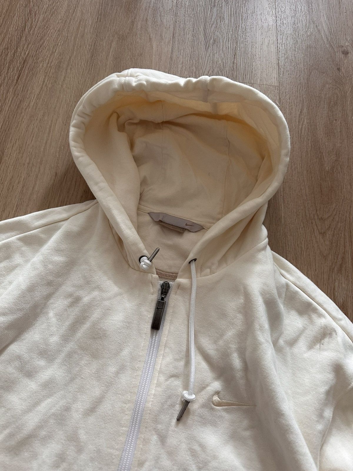 Nike Nike Vintage Y2K Embroidered Cream Zip-Up Hoodie X-Large Size US XL / EU 56 / 4 - 5 Thumbnail