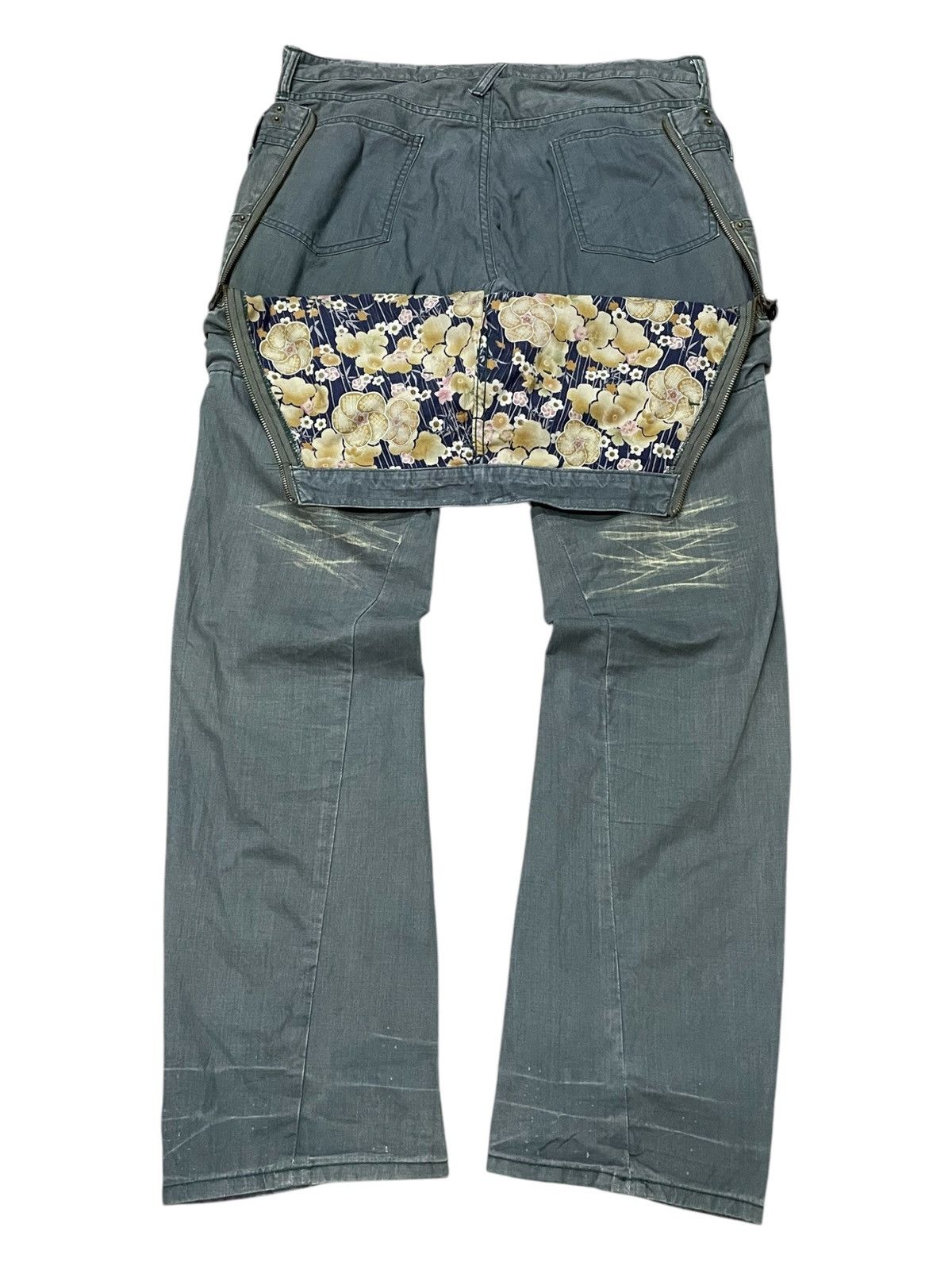 5351 POUR LES HOMMES × PPFM PPFM Japan Layered Double Waist Pocket Punk Wash Pants Size US 34 / EU 50 - 3 Thumbnail