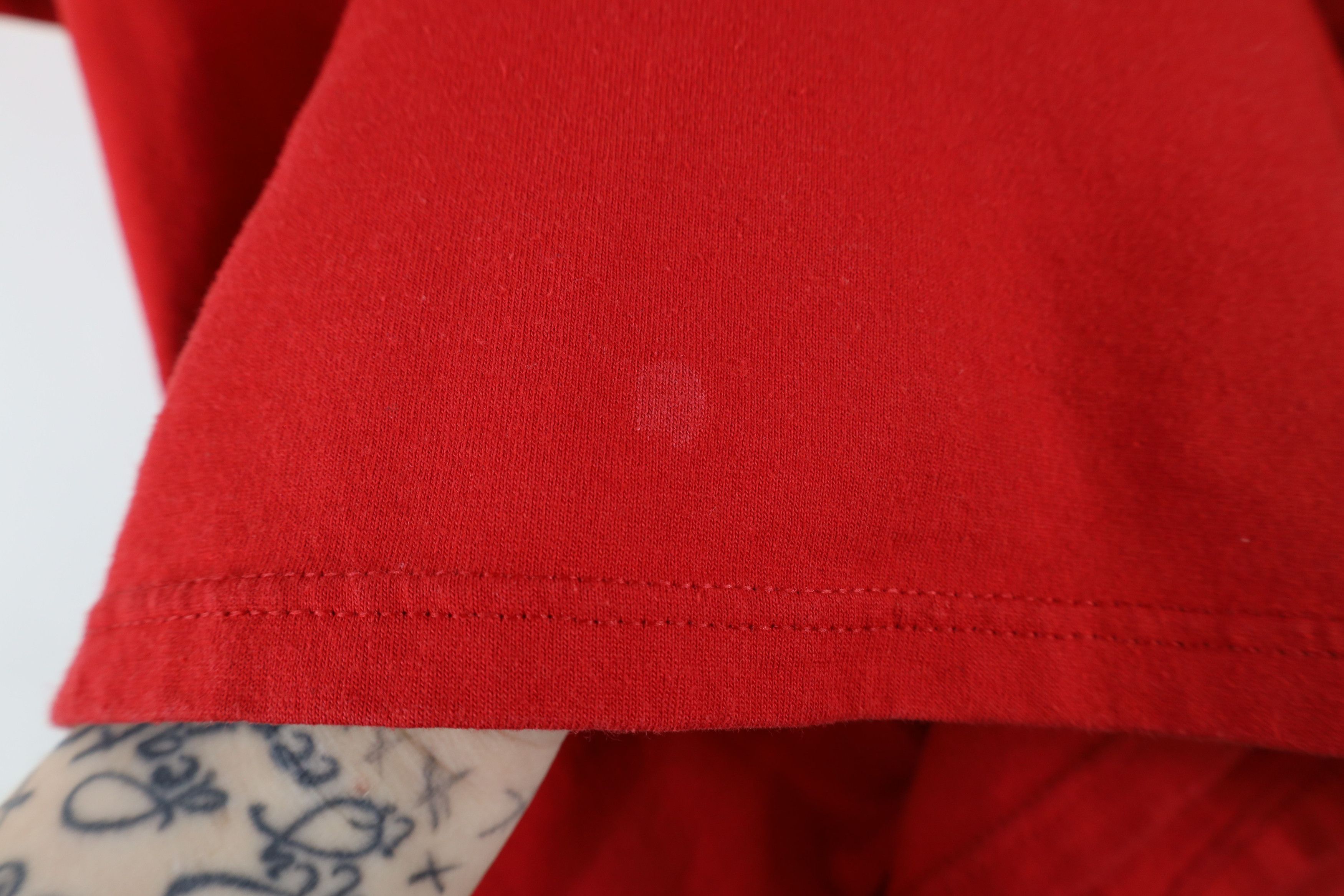Vintage Vintage 90s Streetwear Blank Short Sleeve T-Shirt Red USA Size US XXL / EU 58 / 5 - 8 Thumbnail