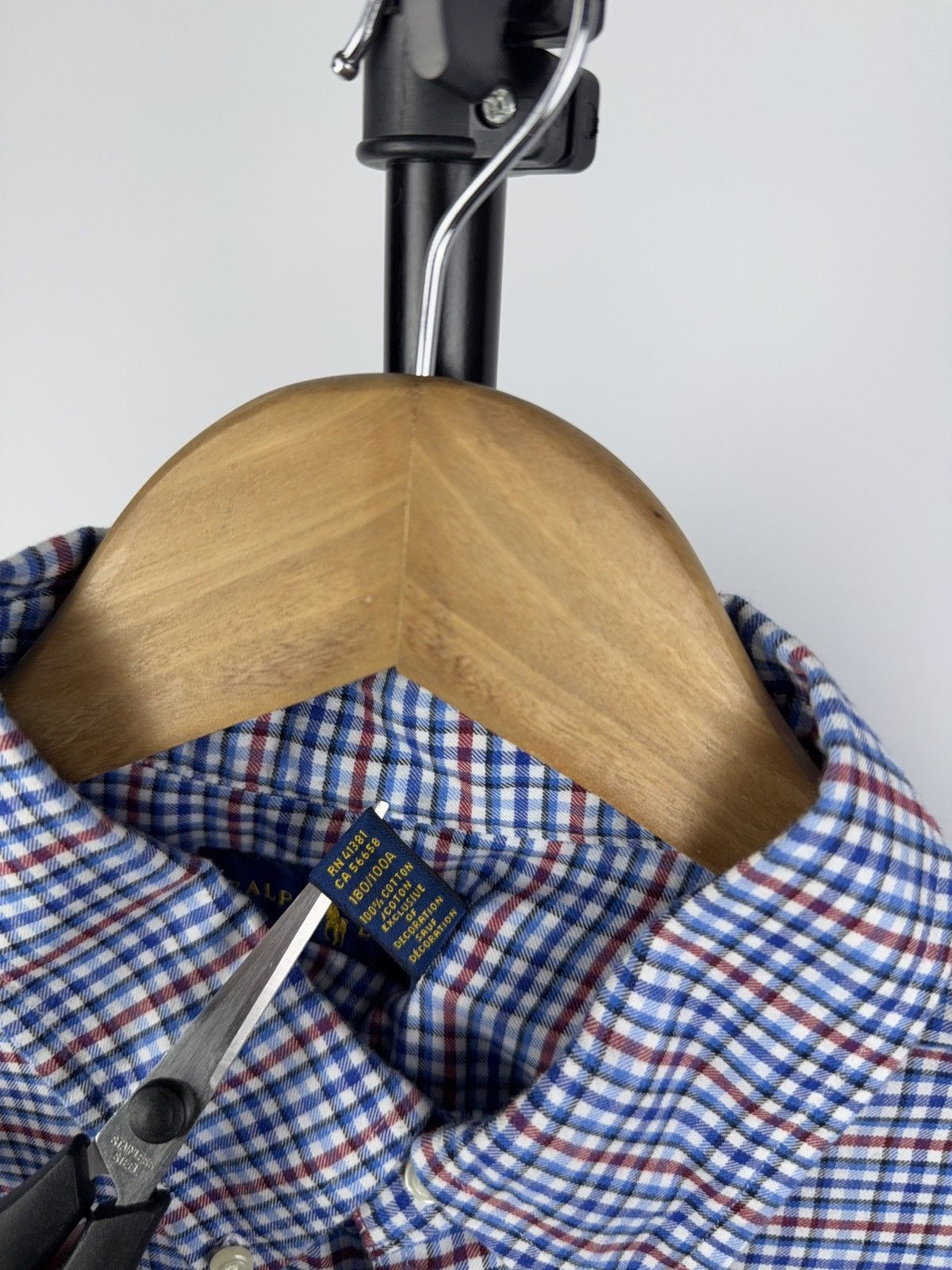 Polo Ralph Lauren × Vintage Ralph Lauren Check Oxford Shirt Blue Red Size L Size US L / EU 52-54 / 3 - 5 Thumbnail