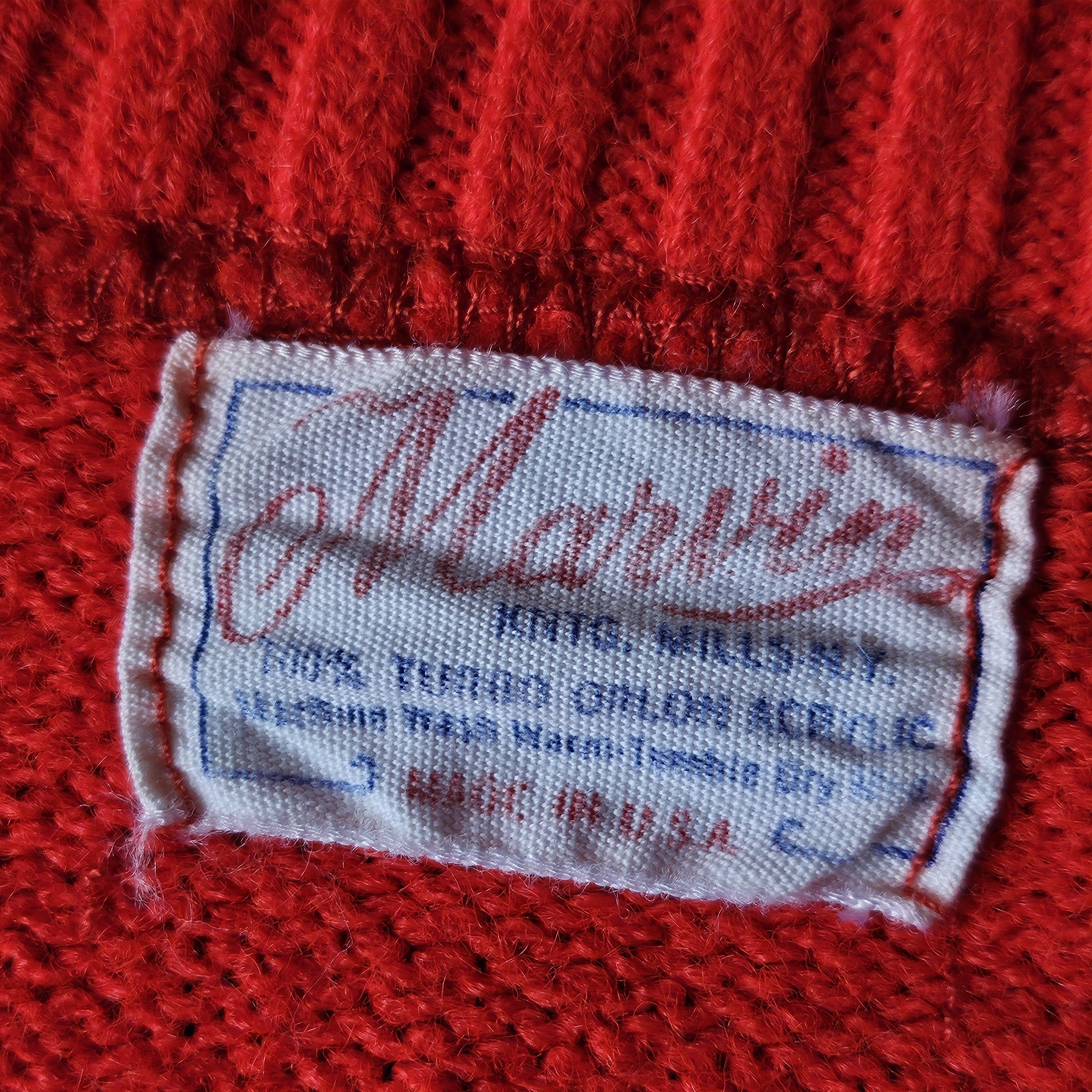 Vintage Vintage 70s Marvin Red V-Neck Sweater Acrylic Made In USA Size US S / EU 44-46 / 1 - 4 Thumbnail