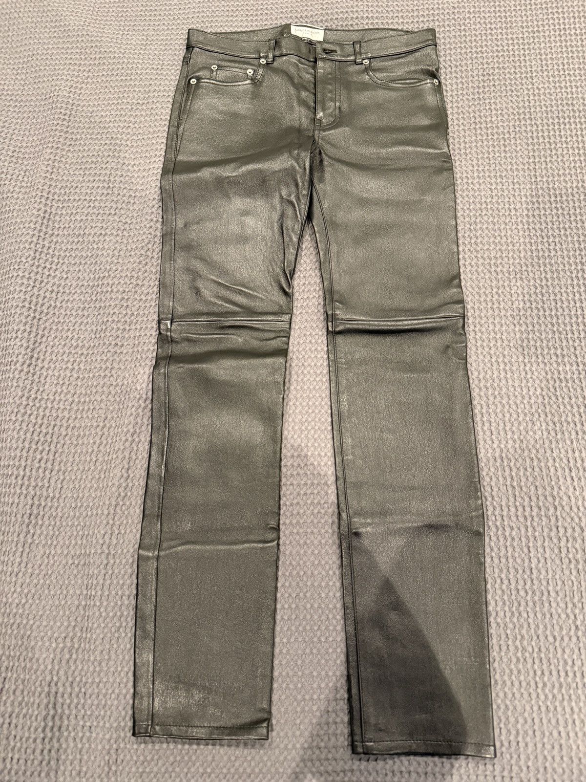 Saint Laurent Paris Saint Laurent Leather Pants Size US 32 / EU 48 - 1 Thumbnail