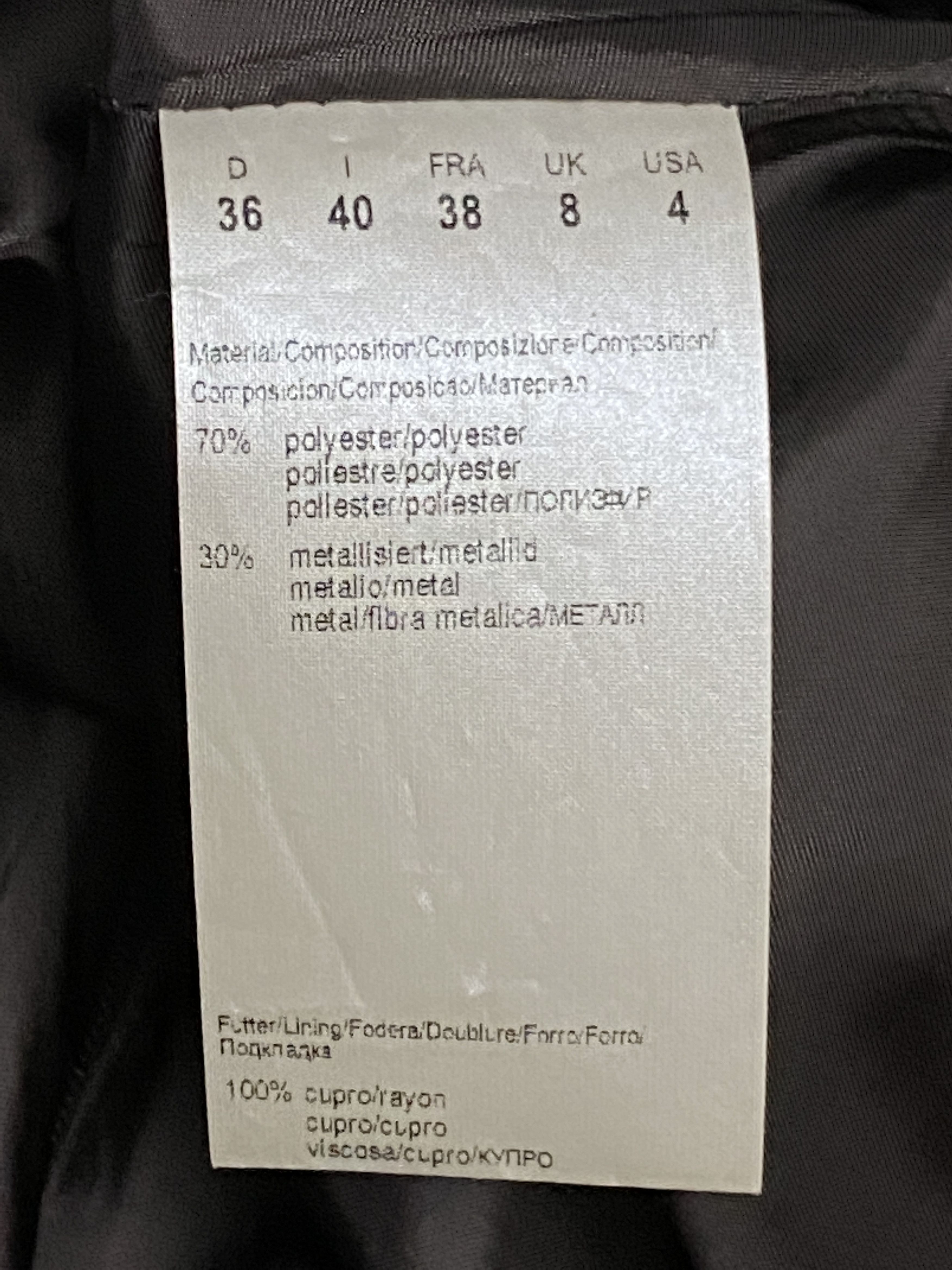 Designer × Hugo Boss Hugo Boss Vintage Women's Metal A-Line Dress - Size USA 4 Size S / US 4 / IT 40 - 6 Thumbnail
