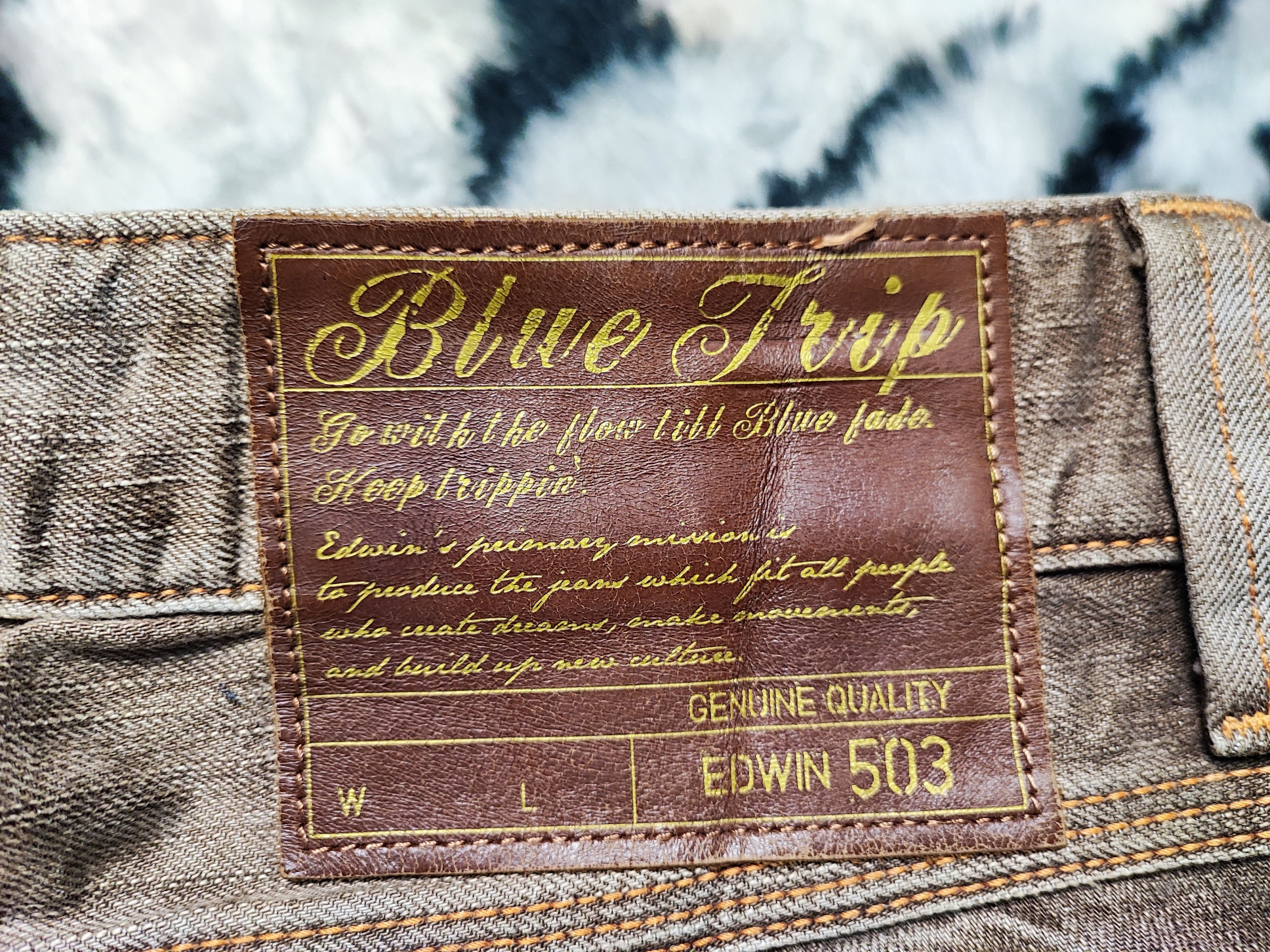 Kapital Vintage Edwin 503 Blue Trip Distressed Rusty Mud Jeans 36 Size US 34 / EU 50 - 14 Thumbnail