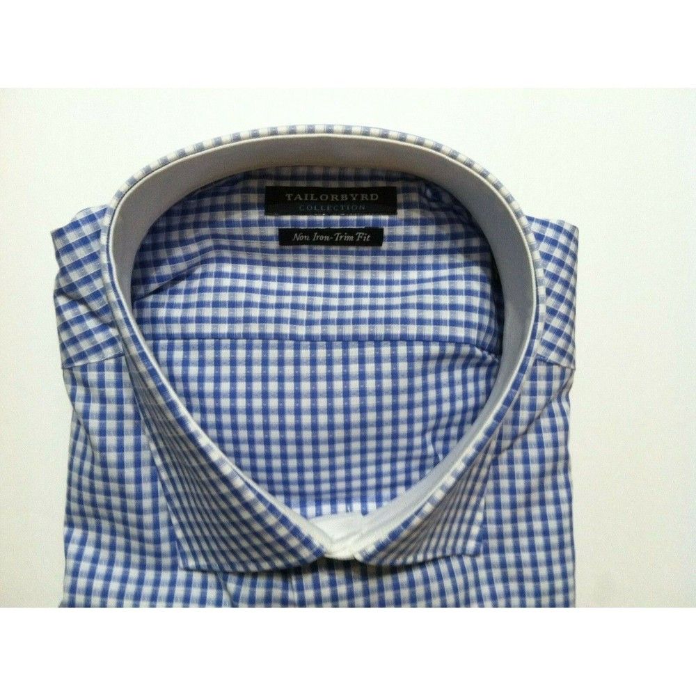 Tailorbyrd TAILORBYRD MENS NEW BLUE 100%COTTON DRESS SHIRT 16/32-33 Size US L / EU 52-54 / 3 - 2 Thumbnail