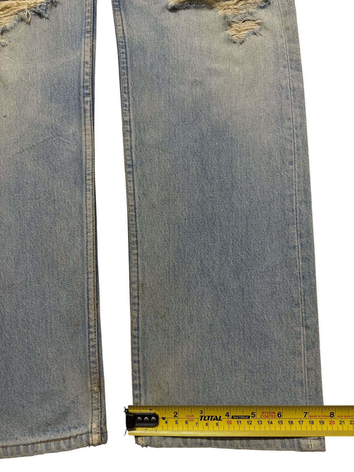 Levi's Vintage 80s Usa Levis 501 Blue Mud Wash Ripped Distressed Size 27" / US 4 / IT 40 - 14 Thumbnail