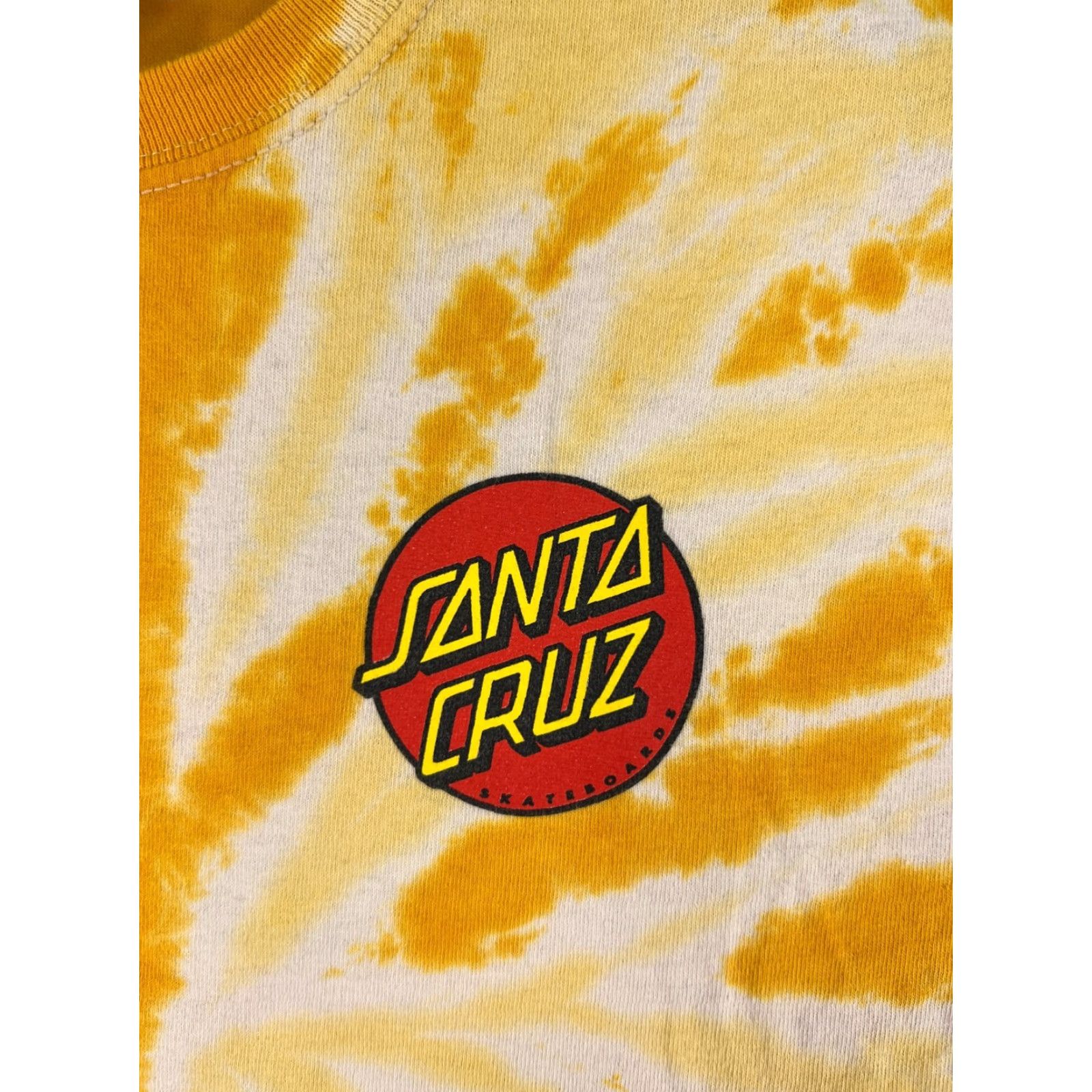 Vintage Santa Cruz Shirt Womens Small Yellow Tie Dye Short Sleeve Crew Neck Crop Cutoff Size S / US 4 / IT 40 - 3 Thumbnail