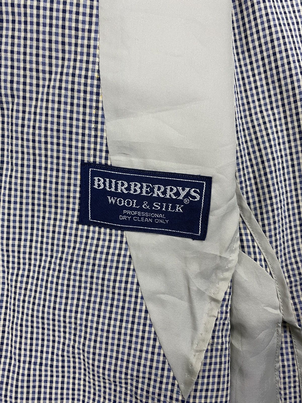 Burberry Vintage Burberrys Wool & Silk Checked Blazer Size US M / EU 48-50 / 2 - 9 Thumbnail