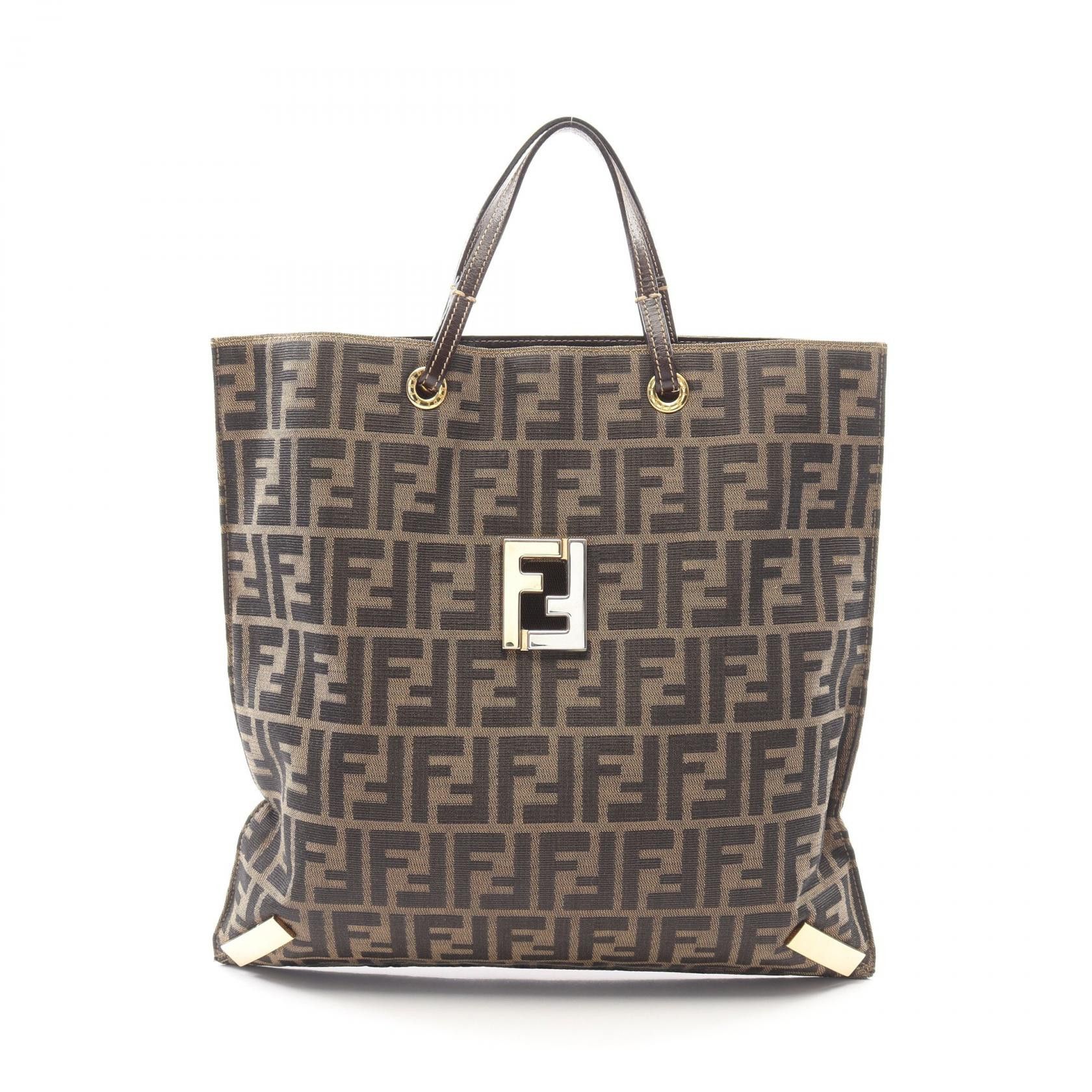 Fendi Fendi Fendi Zucca Nylon Leather Tote Bag Leather Tote Bag DUTY FREE for USA Size ONE SIZE - 1 Thumbnail